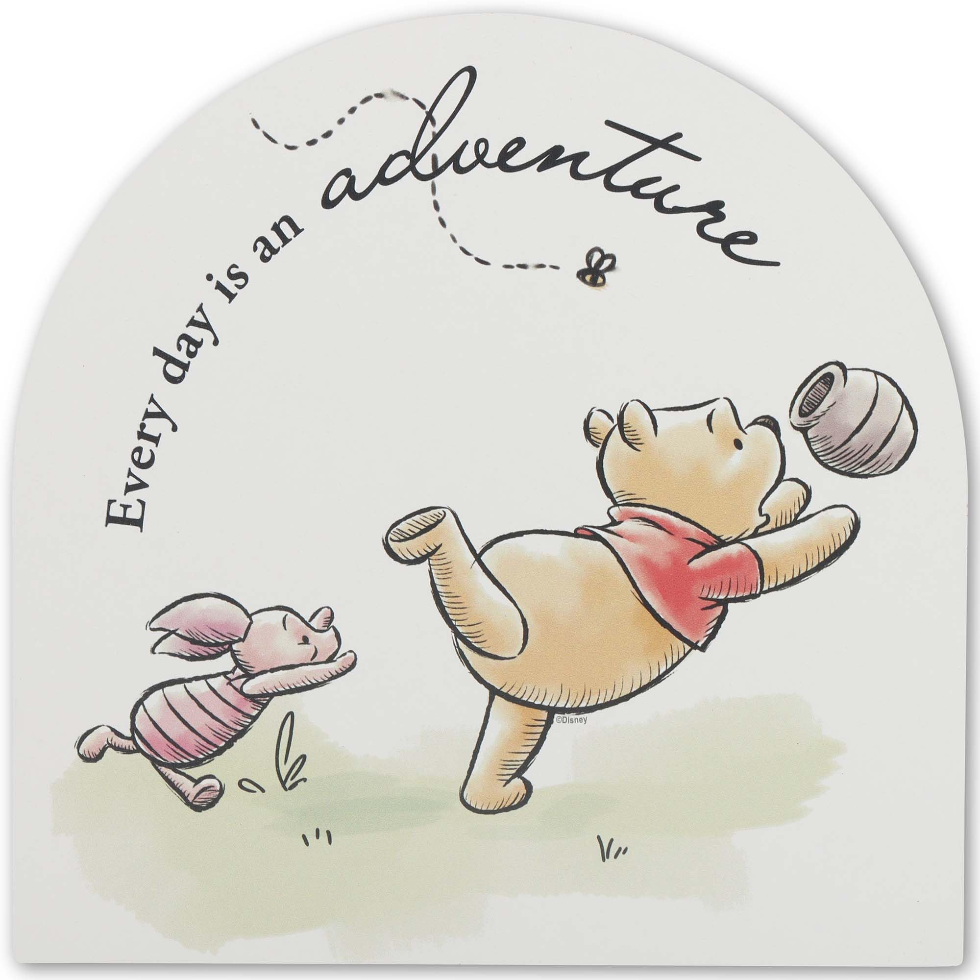 Disney Winnie the Pooh Every Day Is an Adventure Wood Wall Decor - Adorable Winnie the Pooh Wall Art for Home