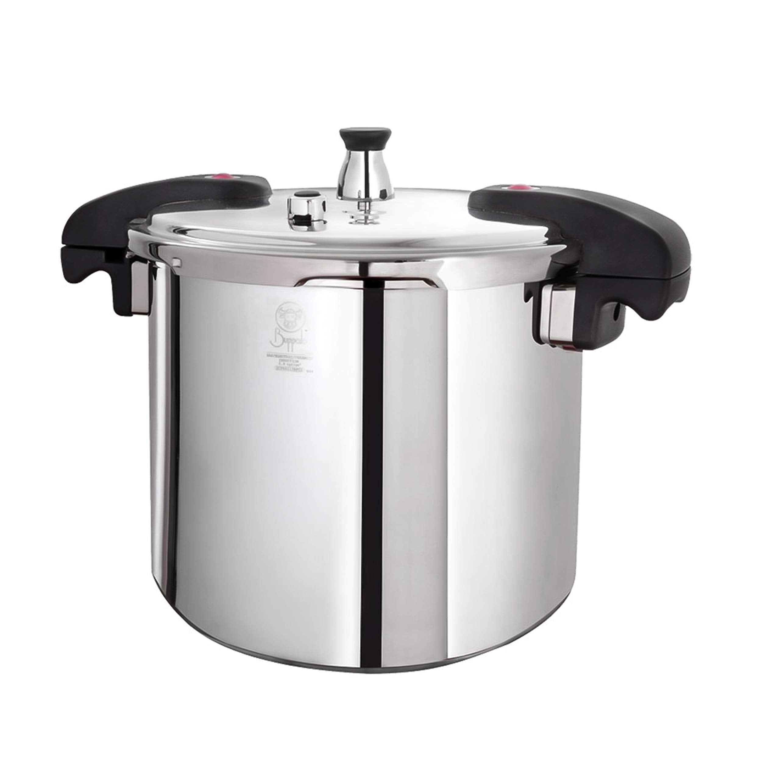 Buffalo 15 Quart Pressure Cooker Stainless Steel - Large Canning Pot with Lid for Home, Commercial Use - Easy to Clean Induction
