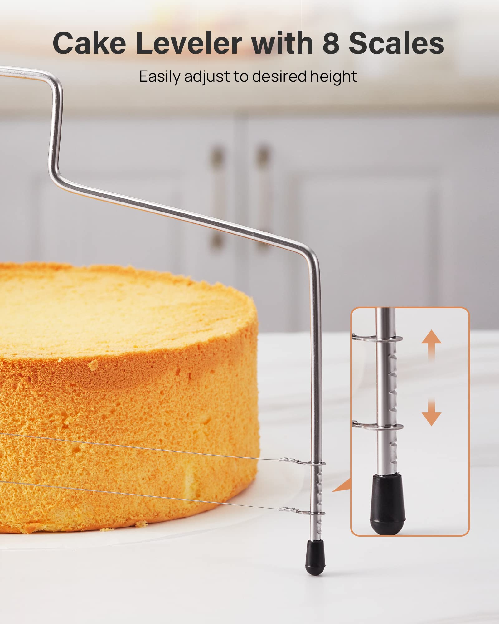 Kootek 144Pcs Cake Pan Set, Cake Decorating Kit With 3 Nonstick Round Springform Pans (4, 7, 9 Inch), Piping Bags And Tips, Cake