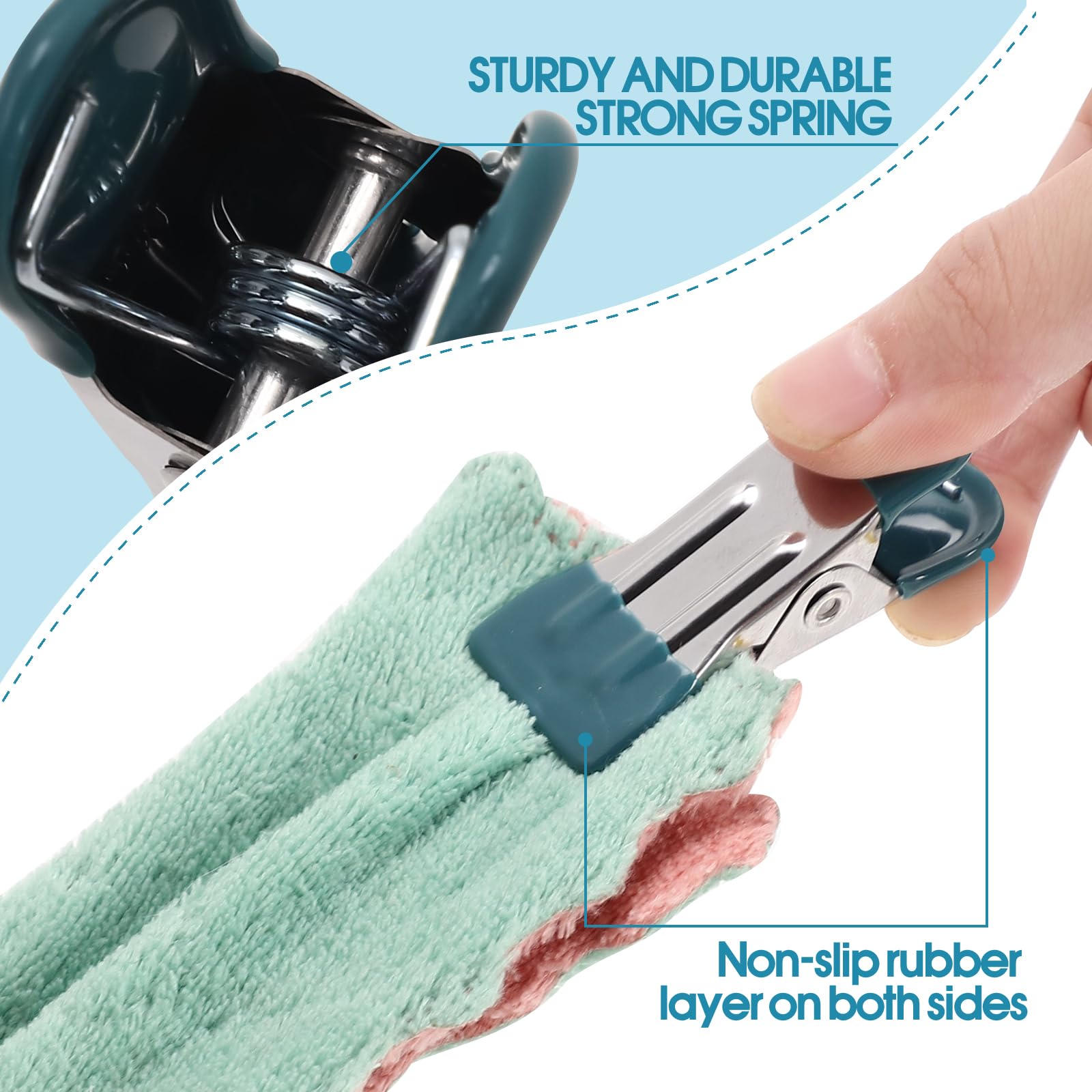 Clothes Pins Heavy Duty 30 Pack - 2.17 Inch Metal Chip Clips, Clothespins For Photo Drying Clothesline Laundry Sock, Bag Clips F