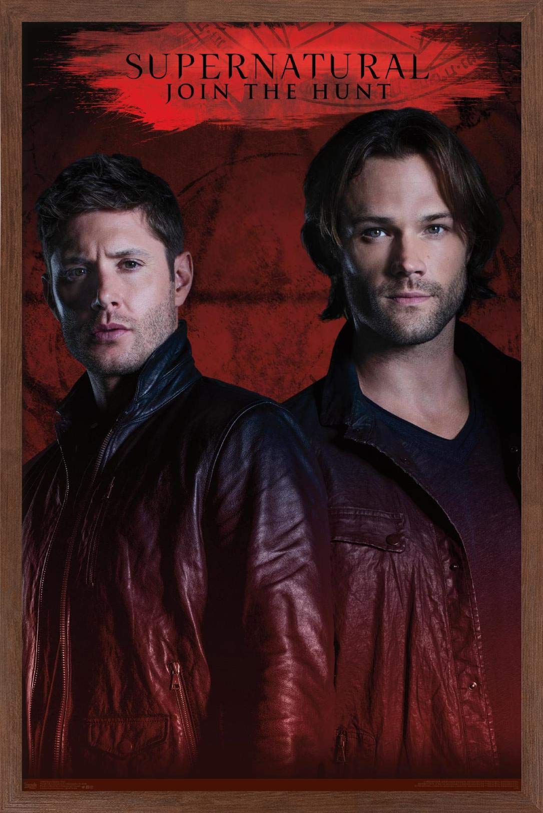 Trends International Supernatural - Red Wall Poster, 14.725'' X 22.375'', Mahogany Framed Version