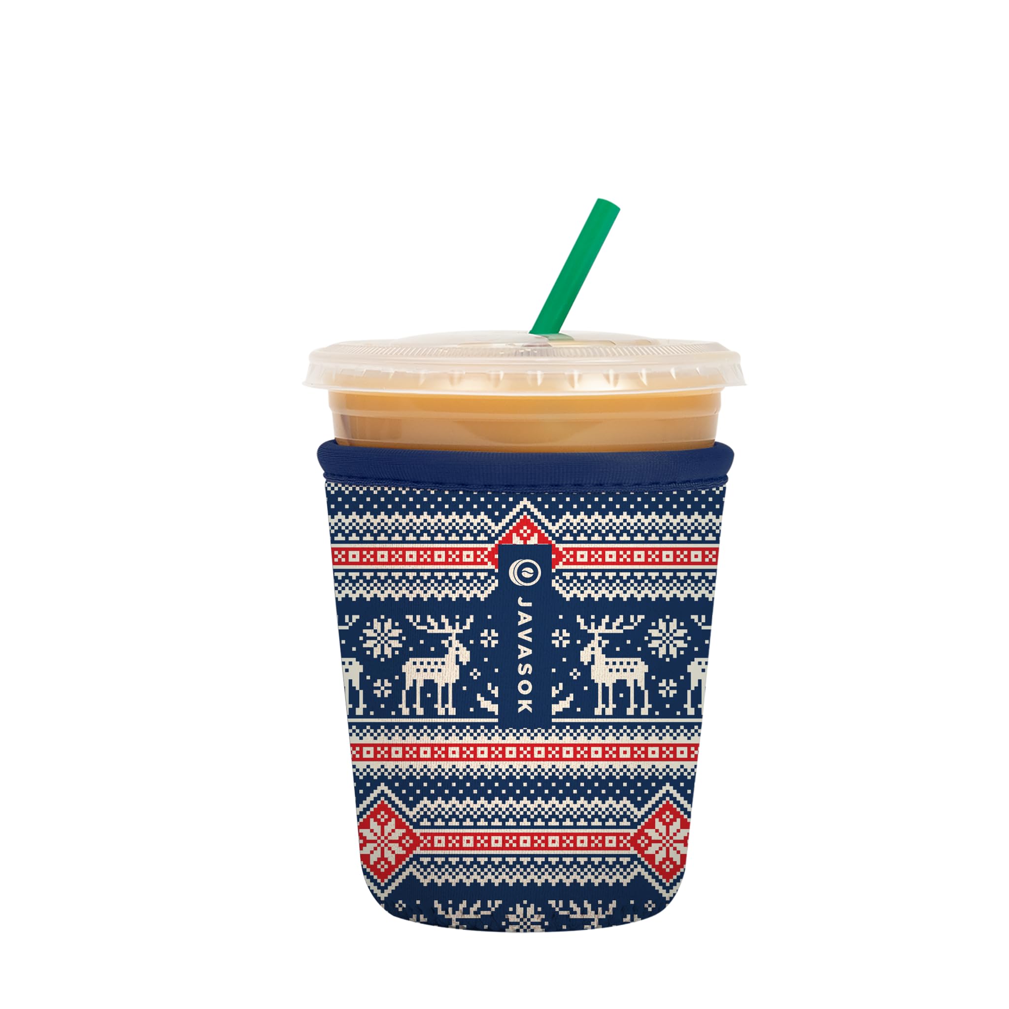 Sok It Java Sok Iced Coffee & Cold Soda Insulated Neoprene Cup Sleeve (Sweater Weather, Small: 16-20oz)