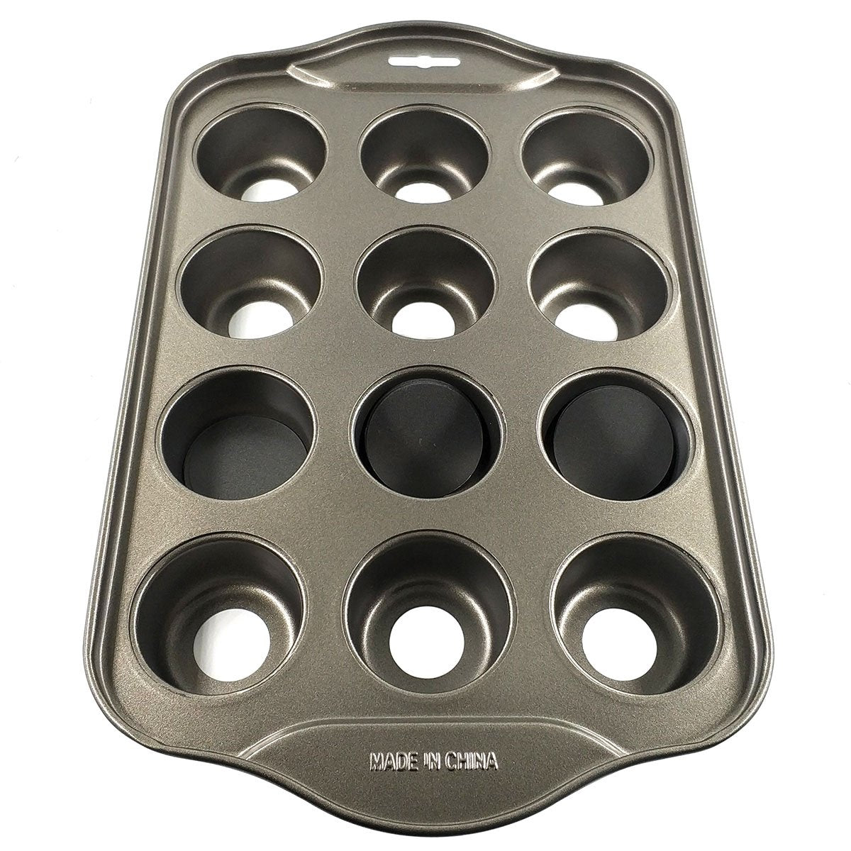 Devilmaycare Removable Bottom Round Mini Muffin Pans 12 Holes Non-Stick Cake Mold For Cake Chocolate Egg Tart & Others Bake Food
