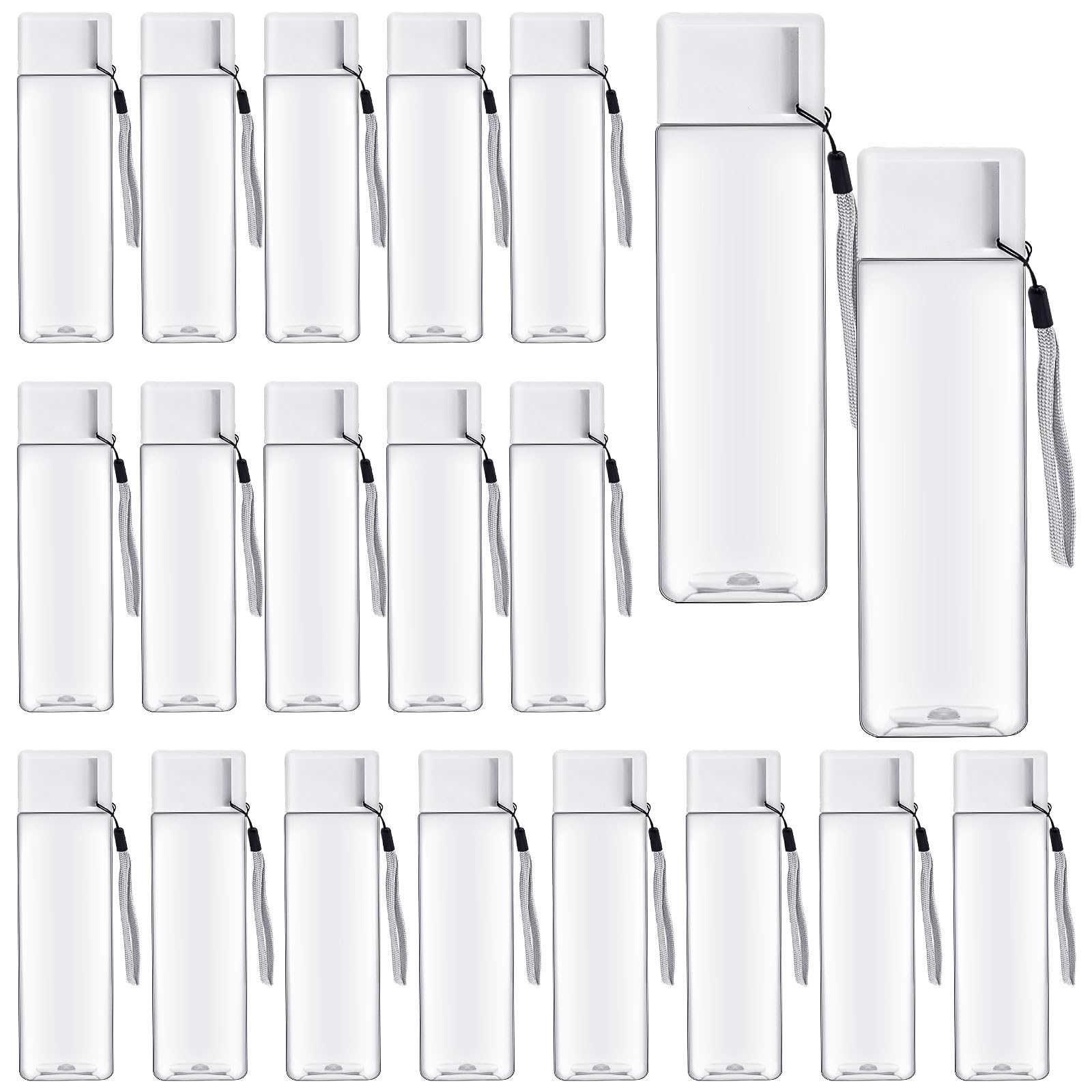 KisSealed 20 Pack Bulk Water Bottles 17 oz Sports Bottle for Kids & Adults