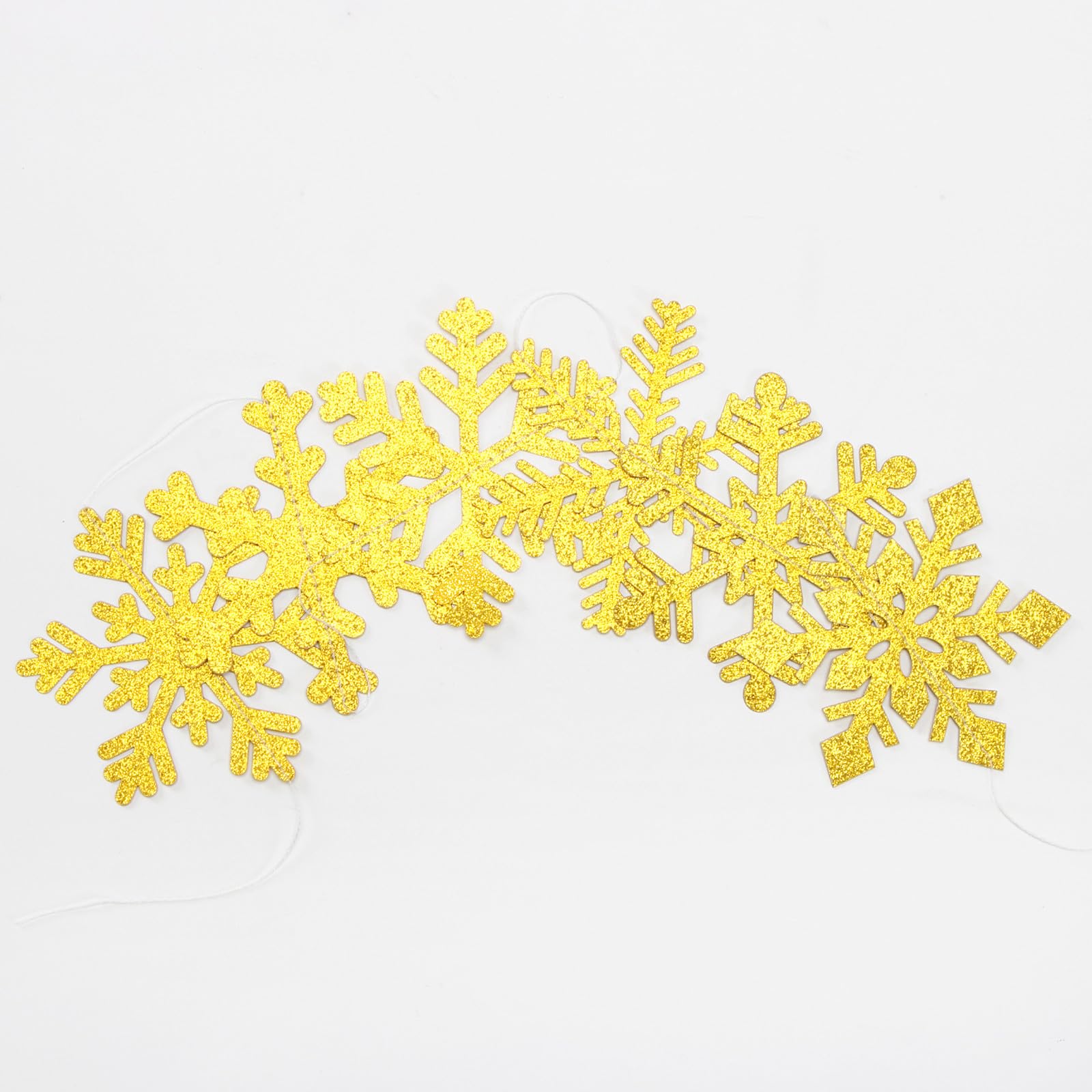 Gold Snowflake-Snow Christmas Party-Decorations Garland - 6pcs Winter Girl Boy Birthday New Year Hanging Decoration Streamers Ba