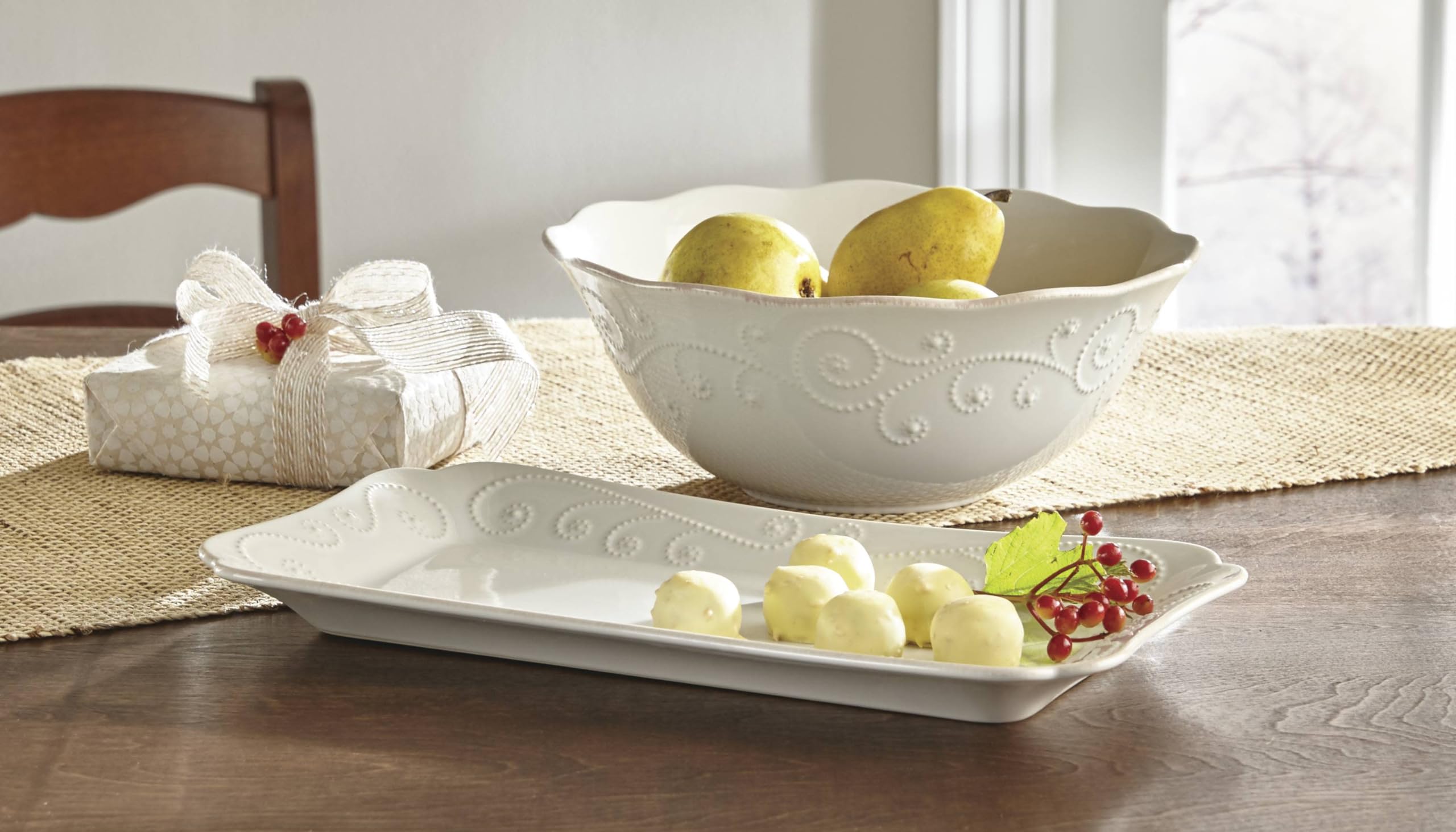 Lenox French Perle Serving Bowl, White -