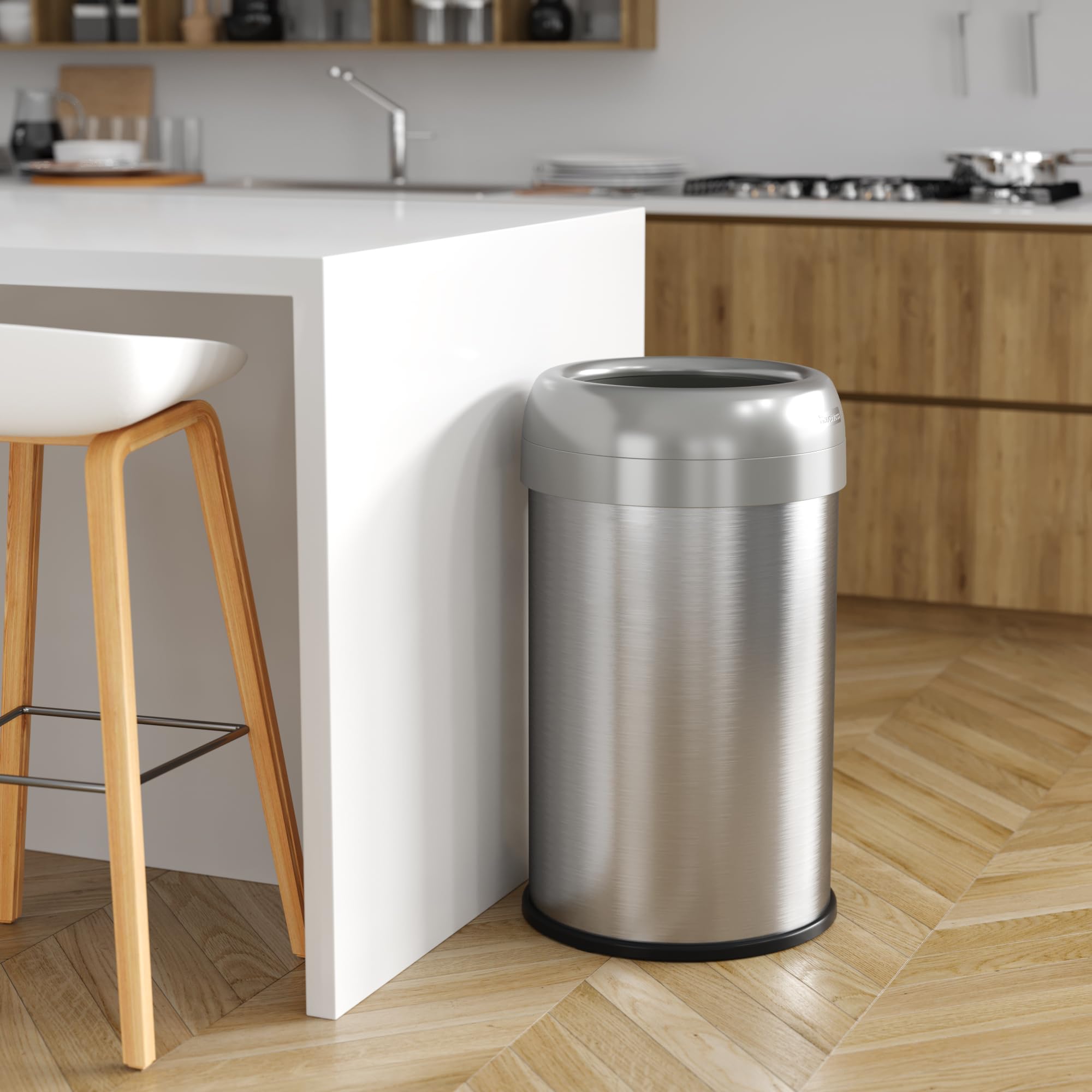 Itouchless 13 Gallon Dual-Deodorizer Trash Can And Recycle Bin Stainless Steel Commercial Grade, Large 10 Inch, Home, Restaurant