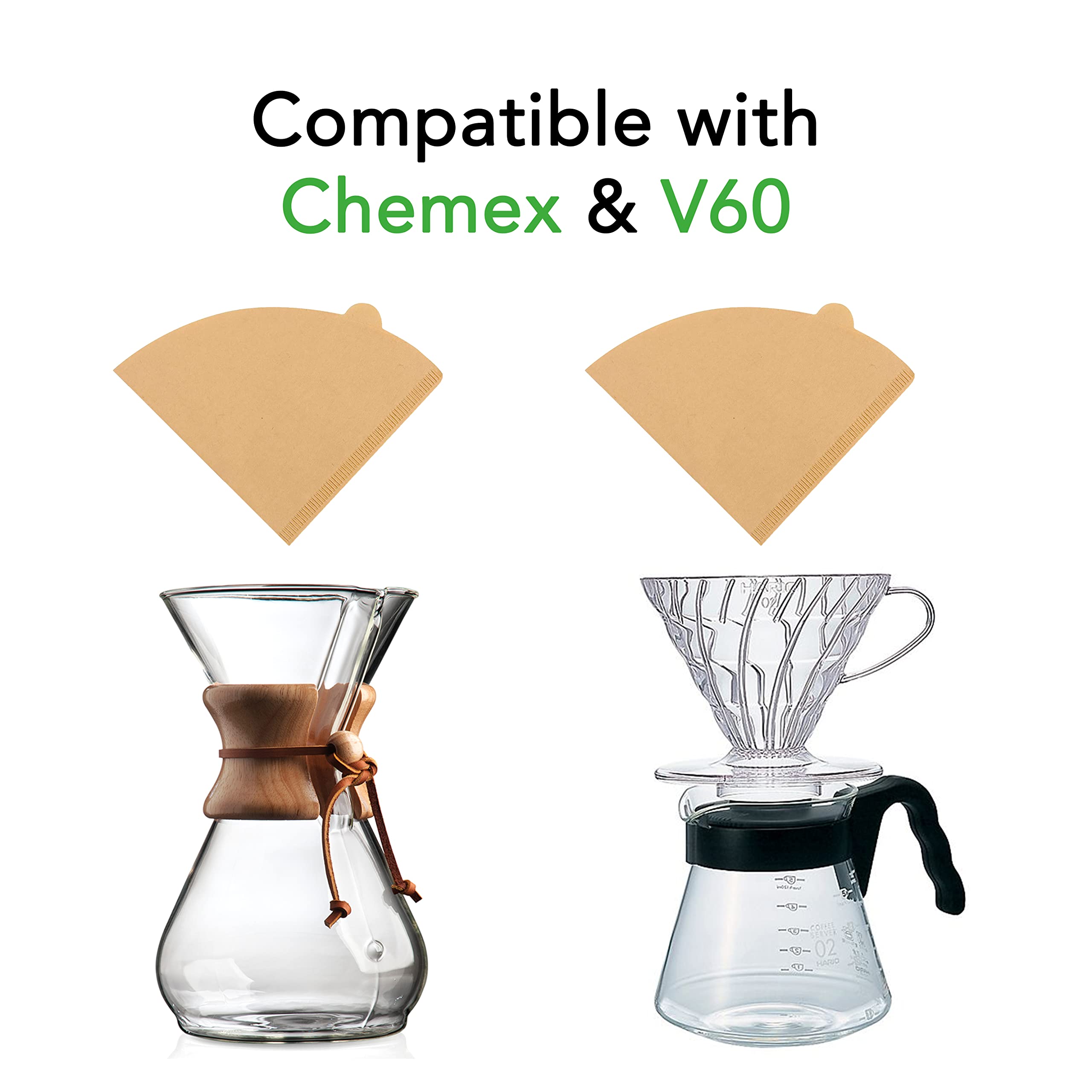 Ecowilli Pour Over Coffee Filter Cones Biodegradable Unbleached Coffee Filters V60 Filter For Drip Coffee