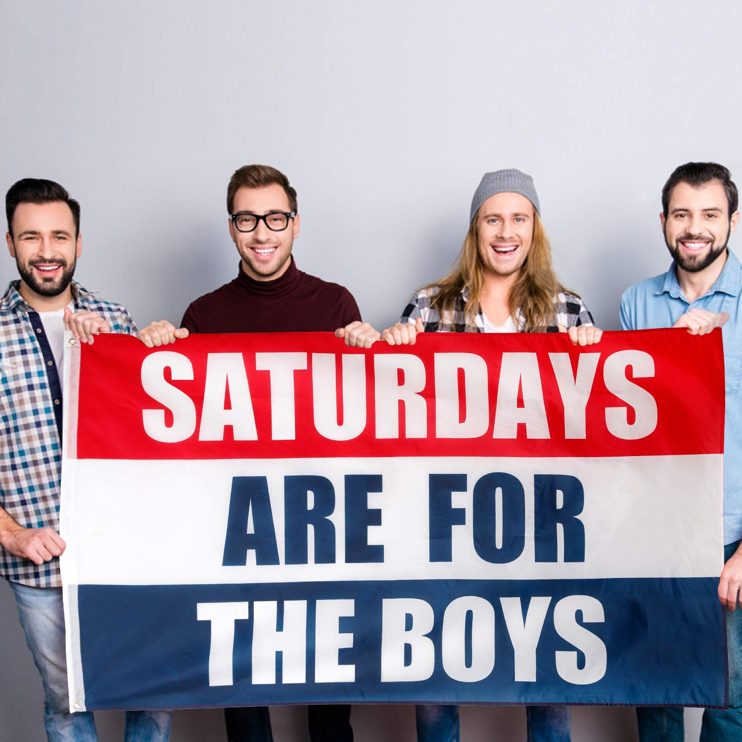Saturdays Boys Flag, 3X5 Feet, Polyester Cloth Resistant Fading Boy Saturday Flag, Perfect For College Football Games Fraterniti