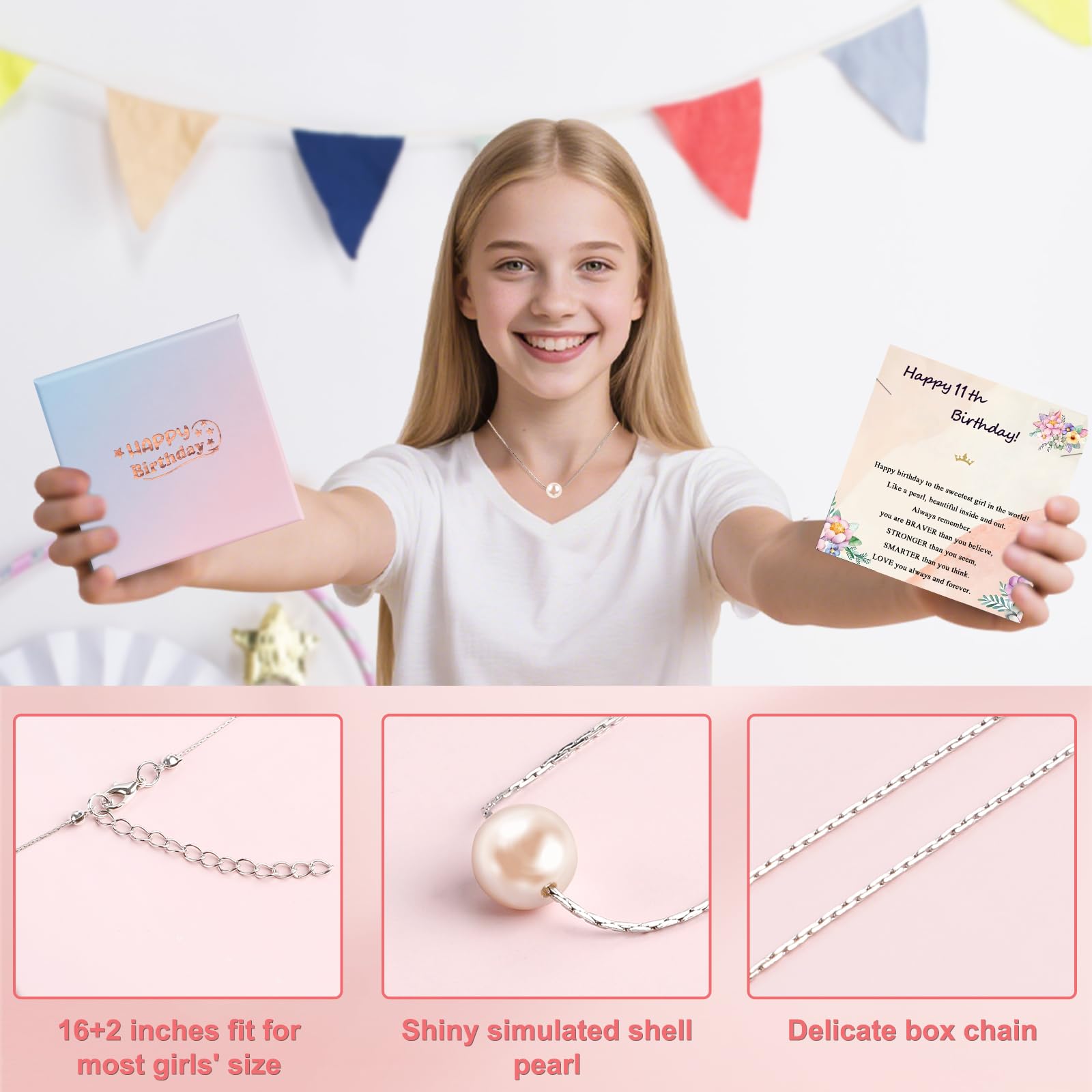 Juesly Gifts for 11 Year Old Girl, 11 Year Old Girl Birthday Gifts for Daughter, Granddaughter, Niece, 11th Birthday Gift for Gi