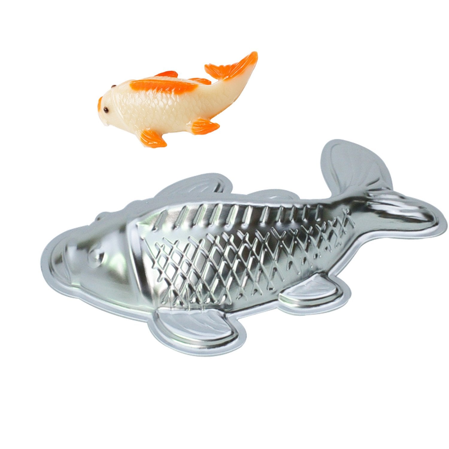Gxhuang 10 Inch Lifelike Carp Aluminum Cupcake Bake Pan Fish Cake Baking Cyprinoid Mold (Fish)