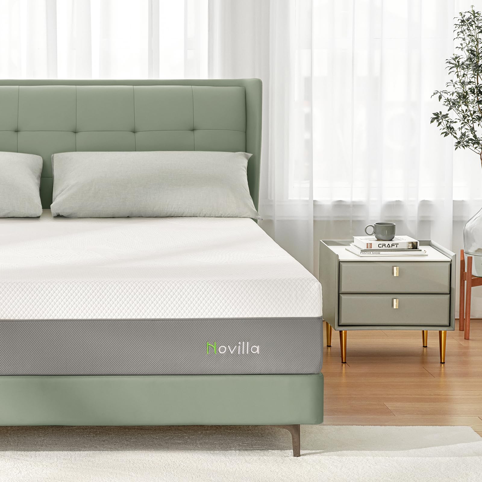 Novilla Full Mattress, 10 Inch Cooling Gel Memory Foam Mattress For Cooler Sleep & Enhanced Support, Medium Firm Bed Mattress Fu