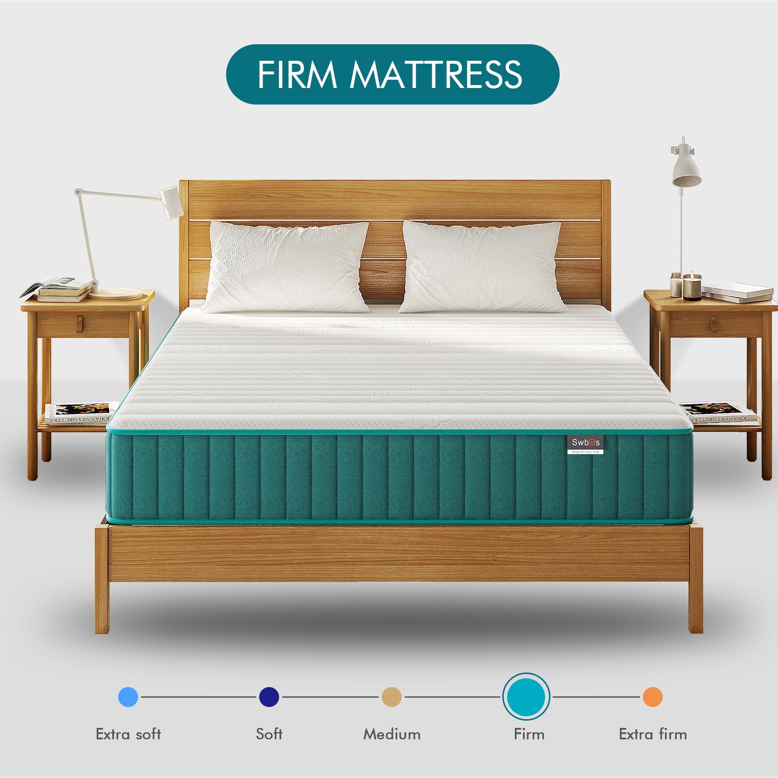 Swbvs Firm Double Mattress, 10 Inch Memory Foam Full Size Mattress, Full Bed Mattress In A Box Pressure Relief & Firm Mattress D