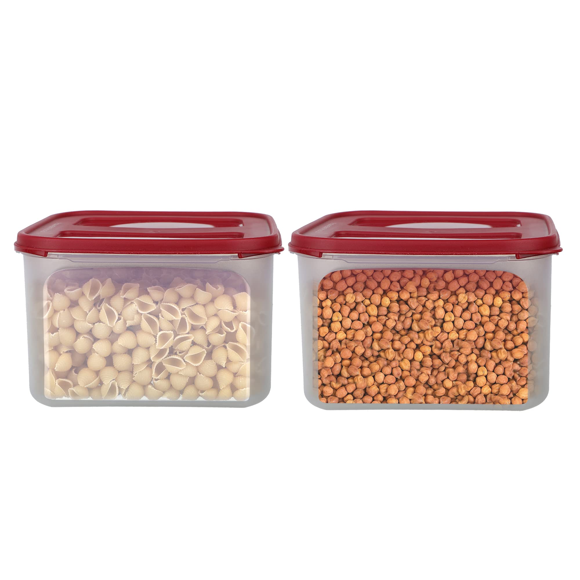 Cutting Edge 2X Series 3L Airtight Modular Container, Set Of 2 (Dark Red)