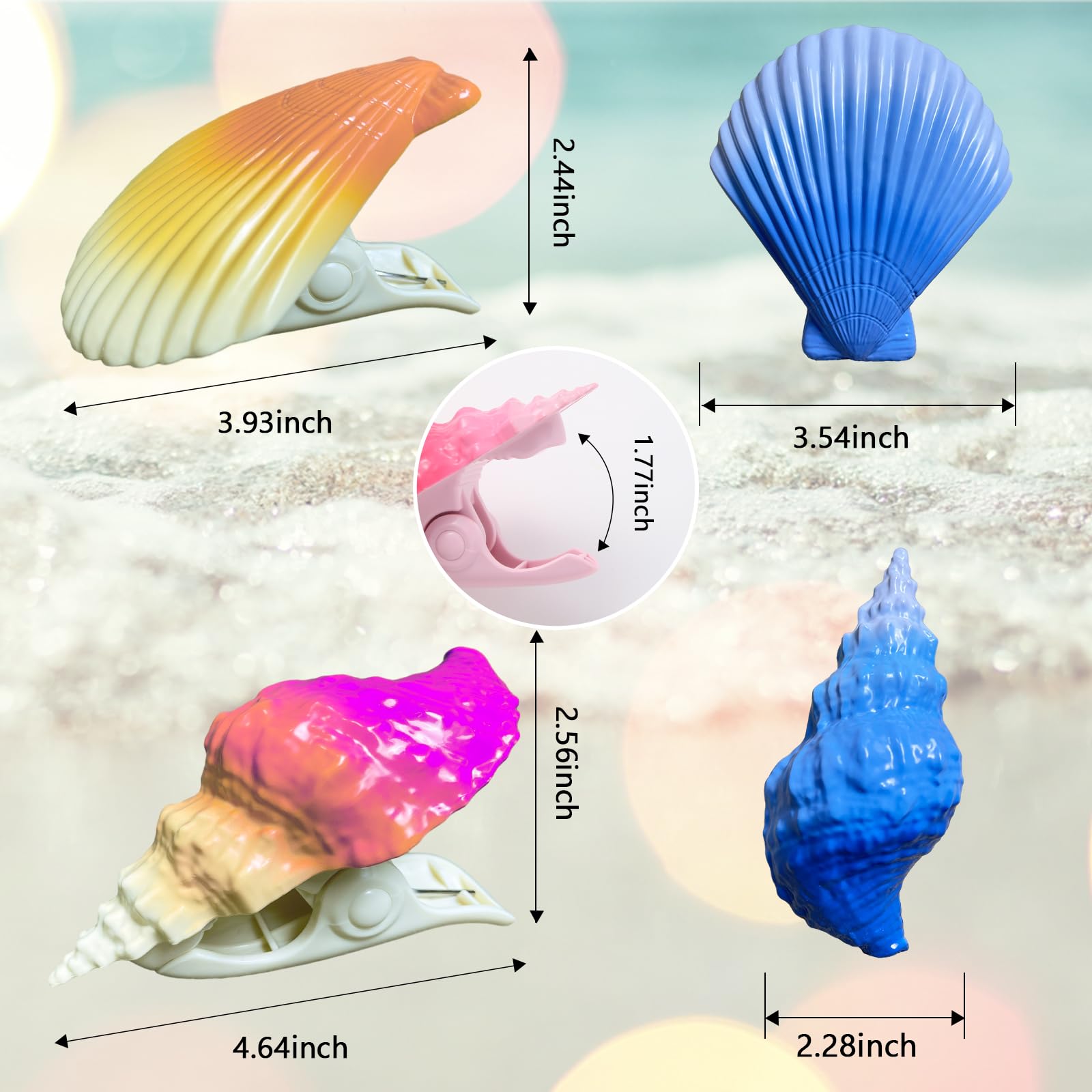 Caloogn Beach Towel Clips For Beach Chairs, Beach Towel Clips For Pool Chairs, Lounge Chairs, Drying Racks Decorative Windproof