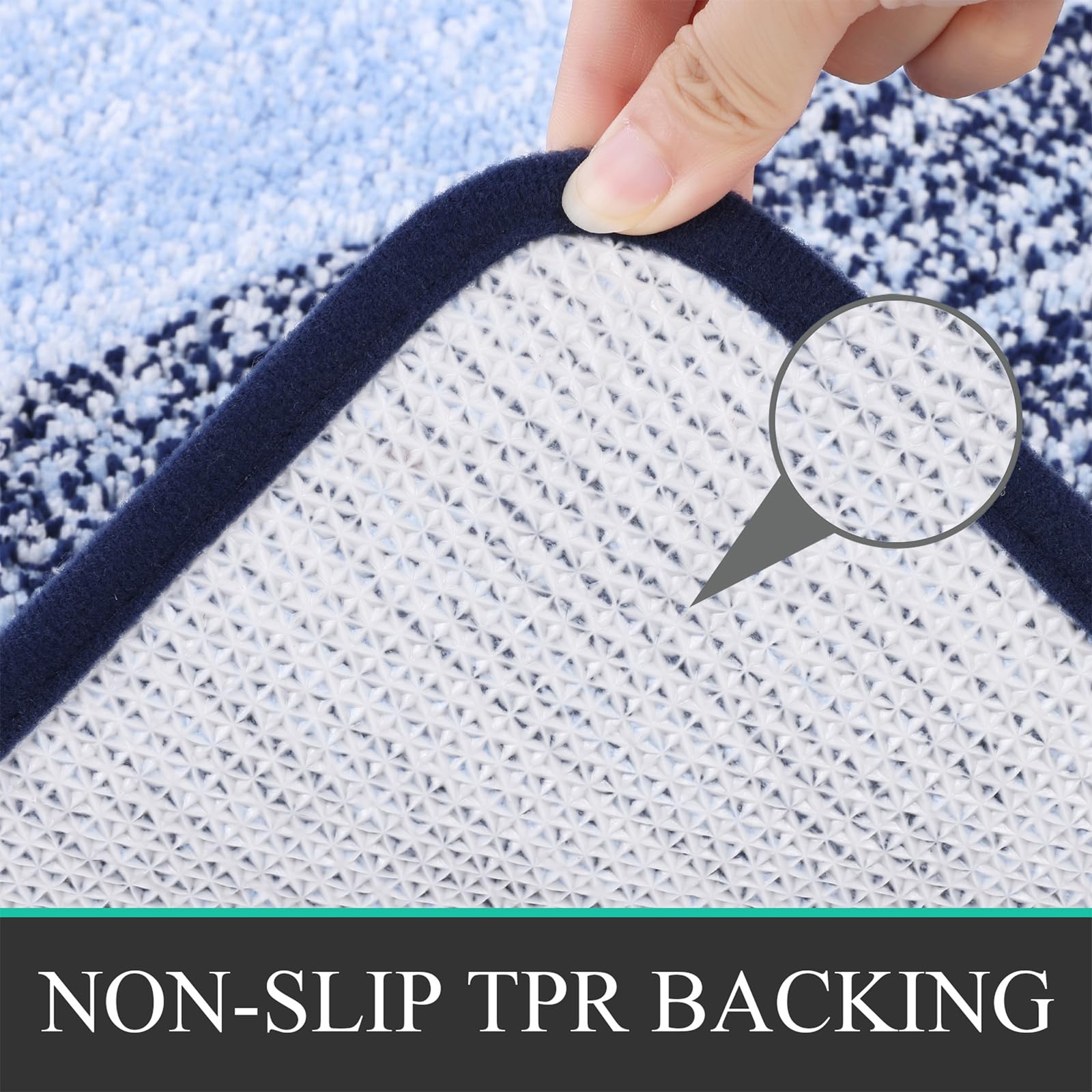 Bsmathom Bath Rug Set 4 Piece With Toilet Lid Cover And Rug Set, Absorbent Bath Rugs Non Slip Washable, Soft Shaggy Machine Wash