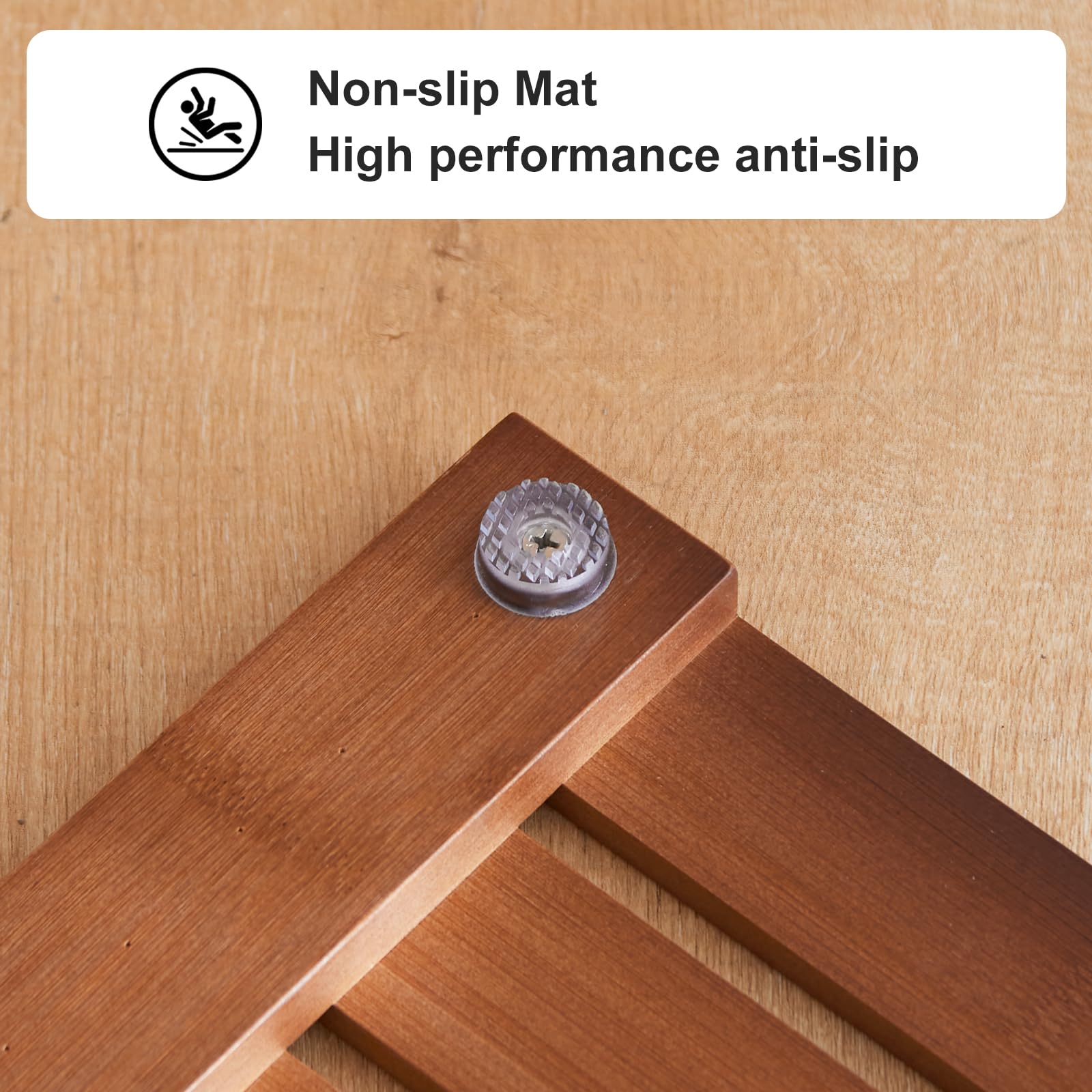 Bath Mat For Shower, Wooden Floor Mat For Bathroom,Non-Slip | Heavy Duty, Shower Mat For Indoor Outdoor