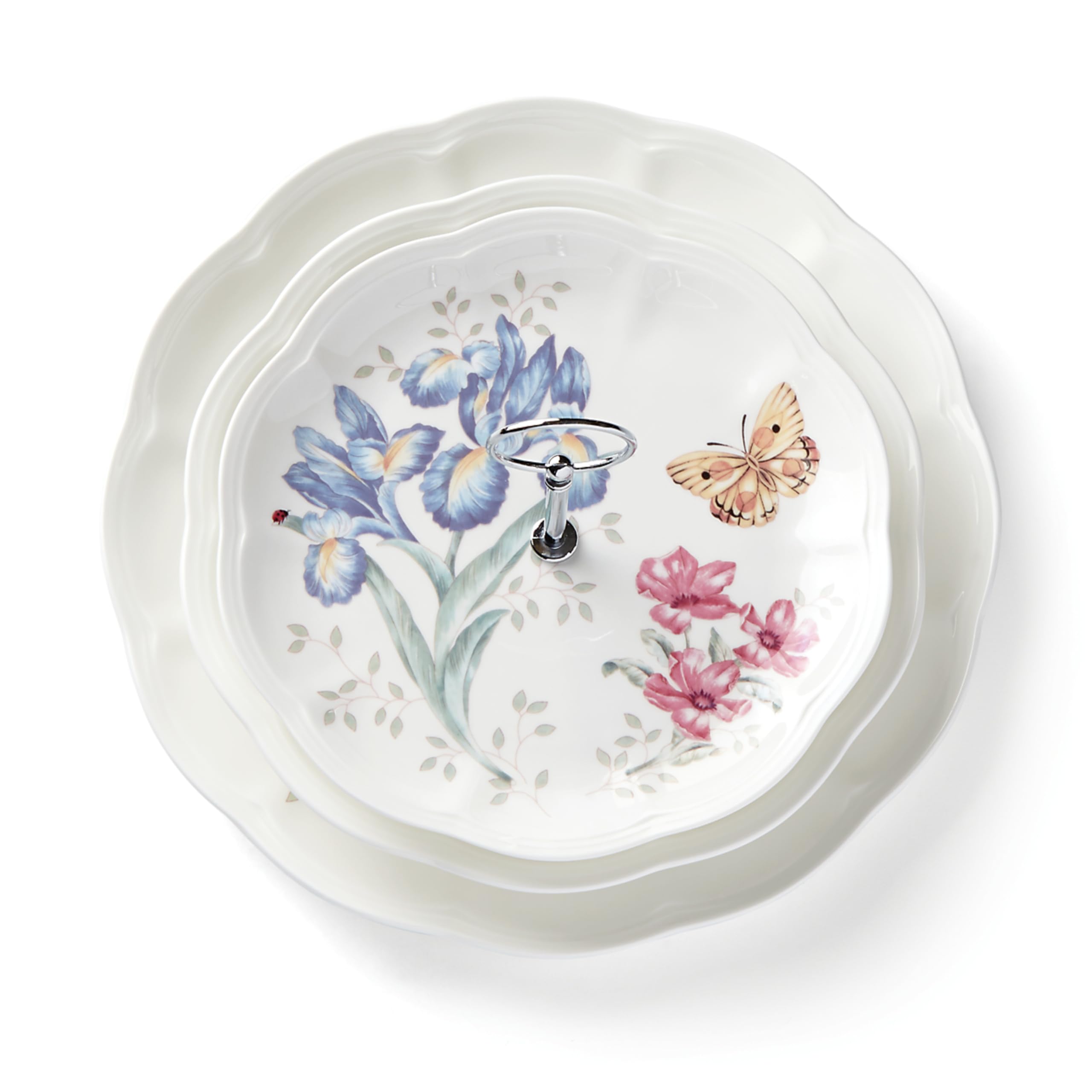 Lenox Butterfly Meadow 3-Tiered Server, 4.10 Lb, Multi