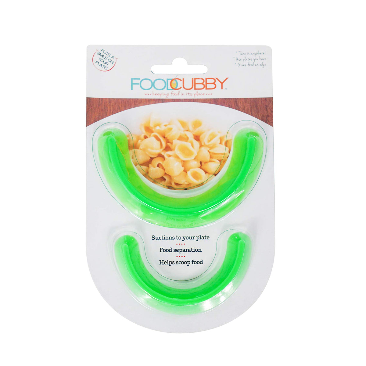 Food Cubby Plate Divider 2 Pack Green - Food Separator - Food Safe Sil ...