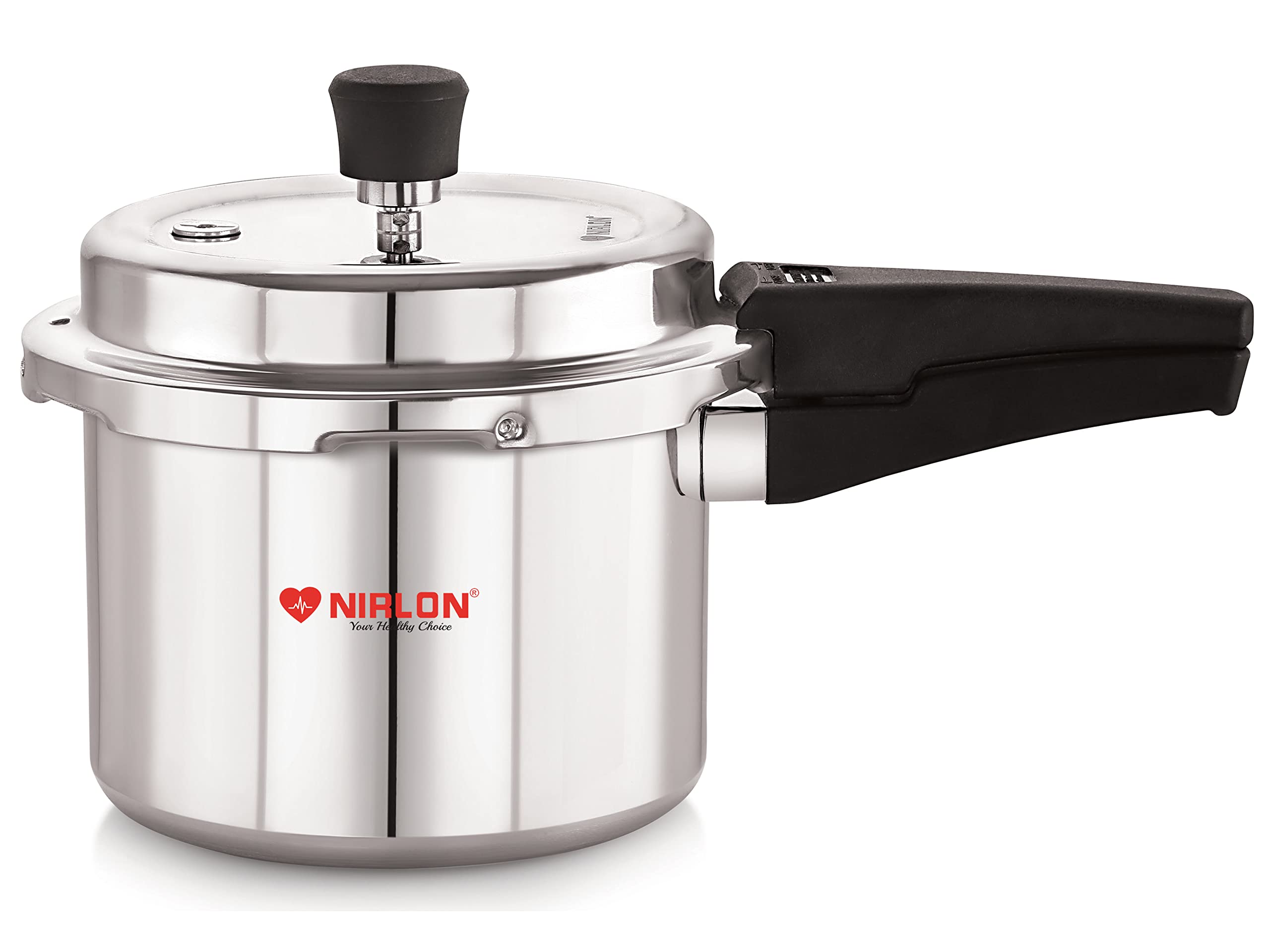 Nirlon Eco Outer Lid Gas Compatible Pressure Cooker With Metallic Safety Plug, 3 Litres