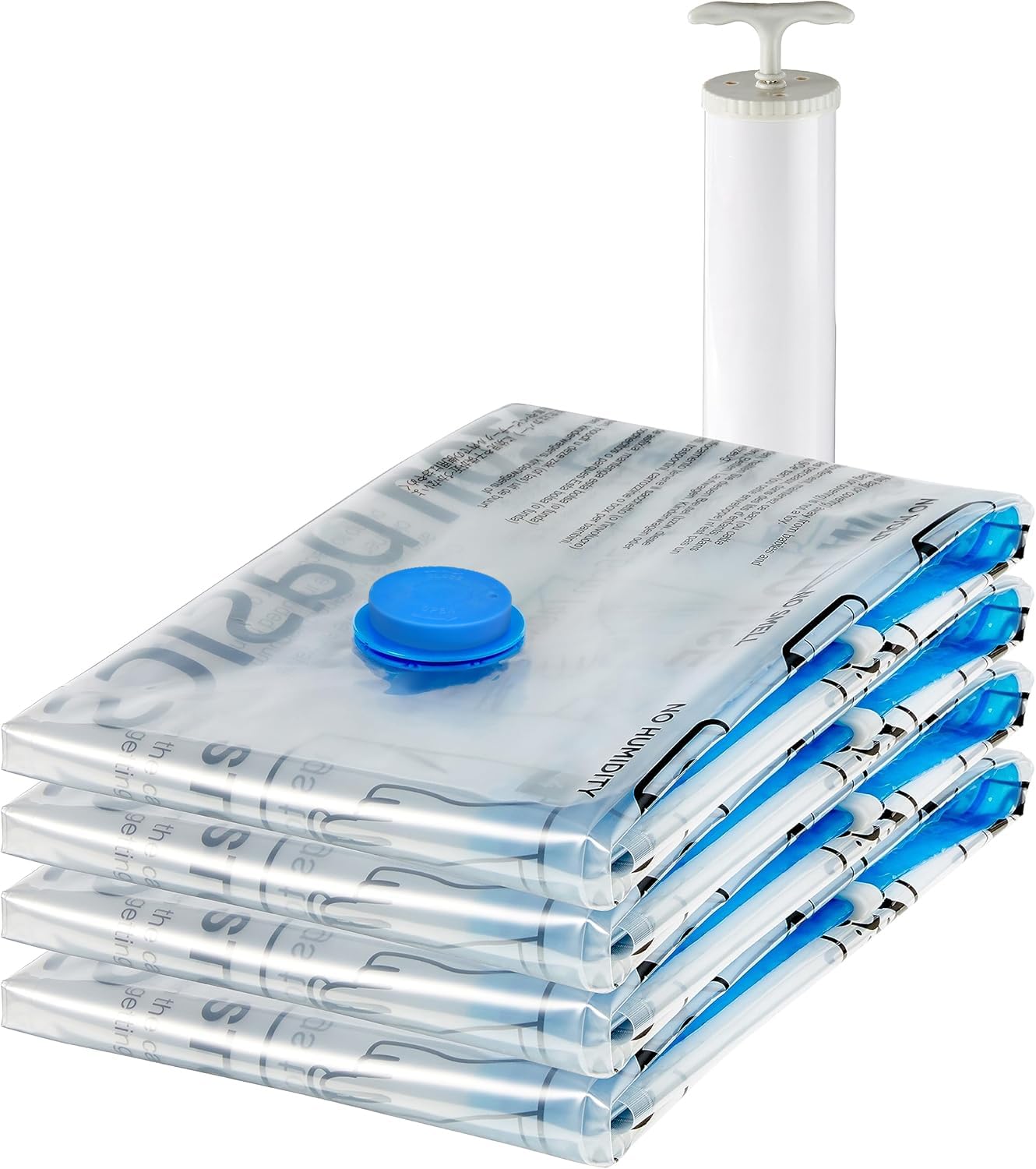 Amazon Basics Vacuum compression Storage Bags with Hand Pump  X-Jumbo - Pack of 4