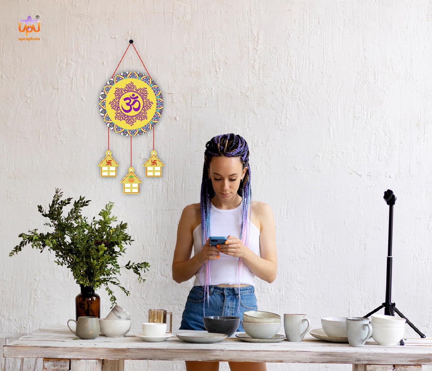 Crafty Adda Serenity Wall Art Handmade Wooden Hanging with Inspirational Zen Quotes Mindfulness Meditation Dcor for Yoga, Home,