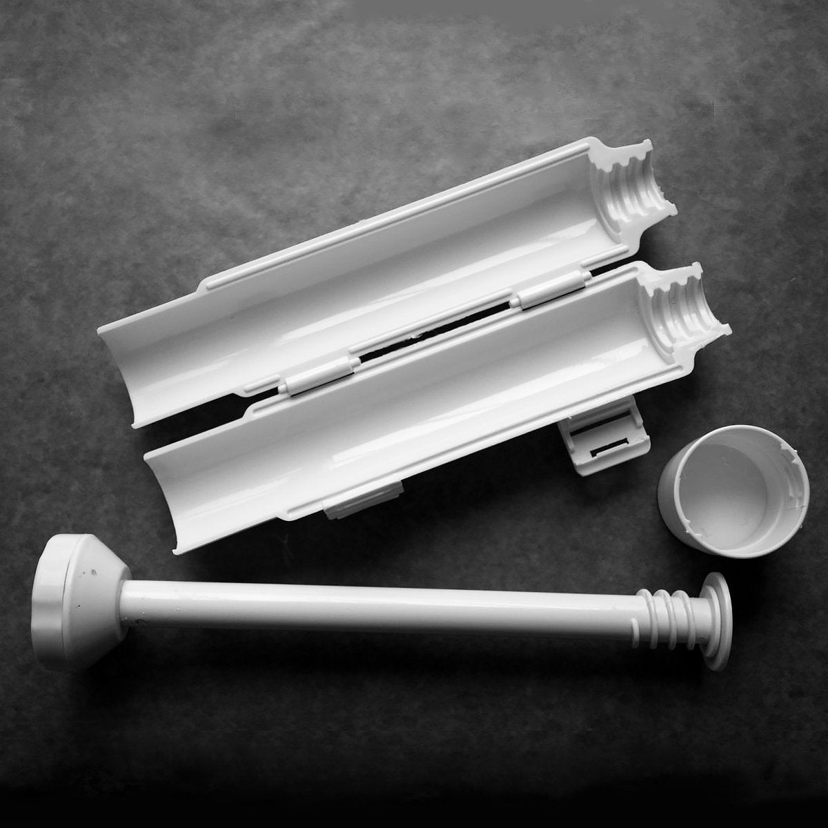 Crebri Sushi Bazooka Kit - Standard White Sushi Roller Maker, Plastic Model A04
