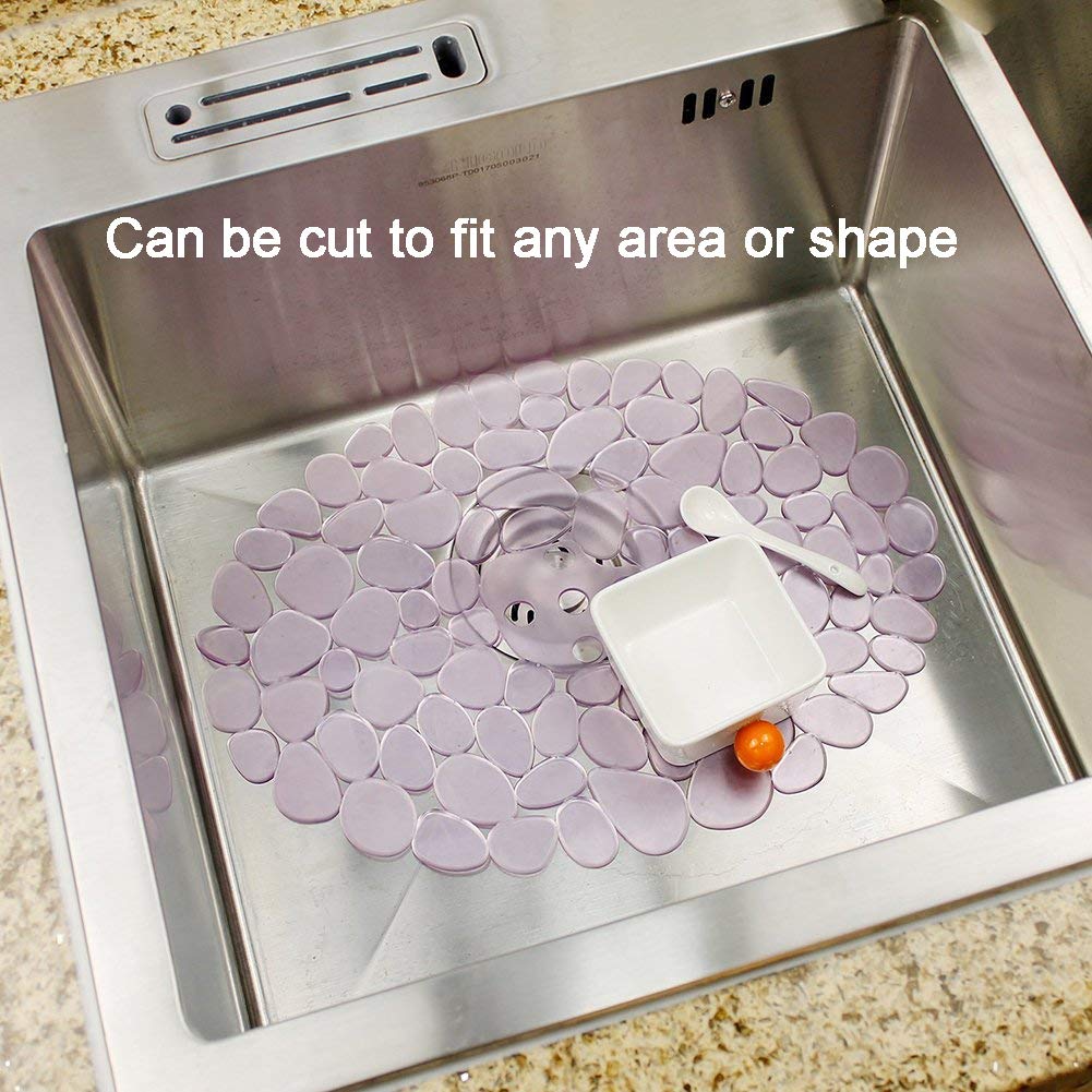 Pebble Sink Mat Eco-Friendly Kitchen Adjustable Sink Mat Pad Sink Protector Kitchen Sink Mat Kitchen Sink Protectors Sink Liners