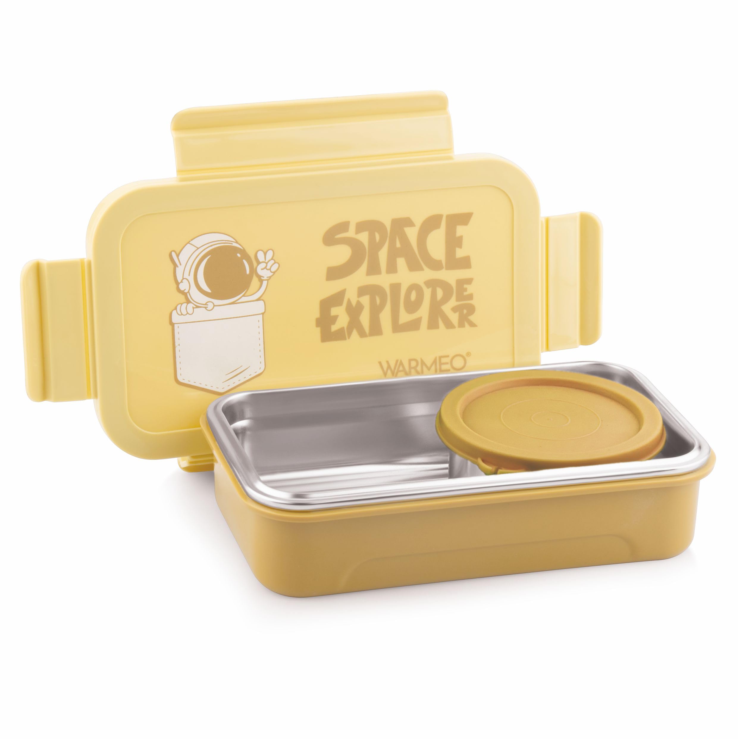 Warmeo Apollo Insulated Stainless Steel Airtight LeakProof Lunch Box With Clip Lock Lid,Light Weight, Easy To Clean, Perfect Fo
