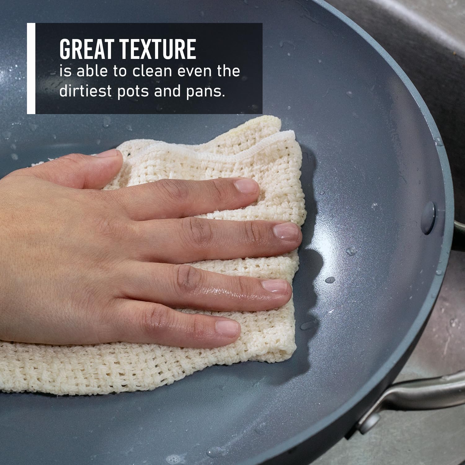 Country Cottons Old Fashion 100% Cotton Dishcloths - Set Of 4 Mixed Colors - 4 Natural -11 X 11