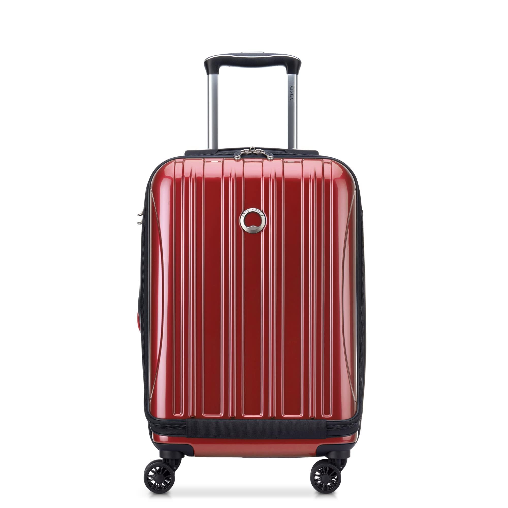 Delsey Paris Helium Aero Hardside Expandable Luggage With Spinner Wheels, Brick Red, Carry-On 19 Inch