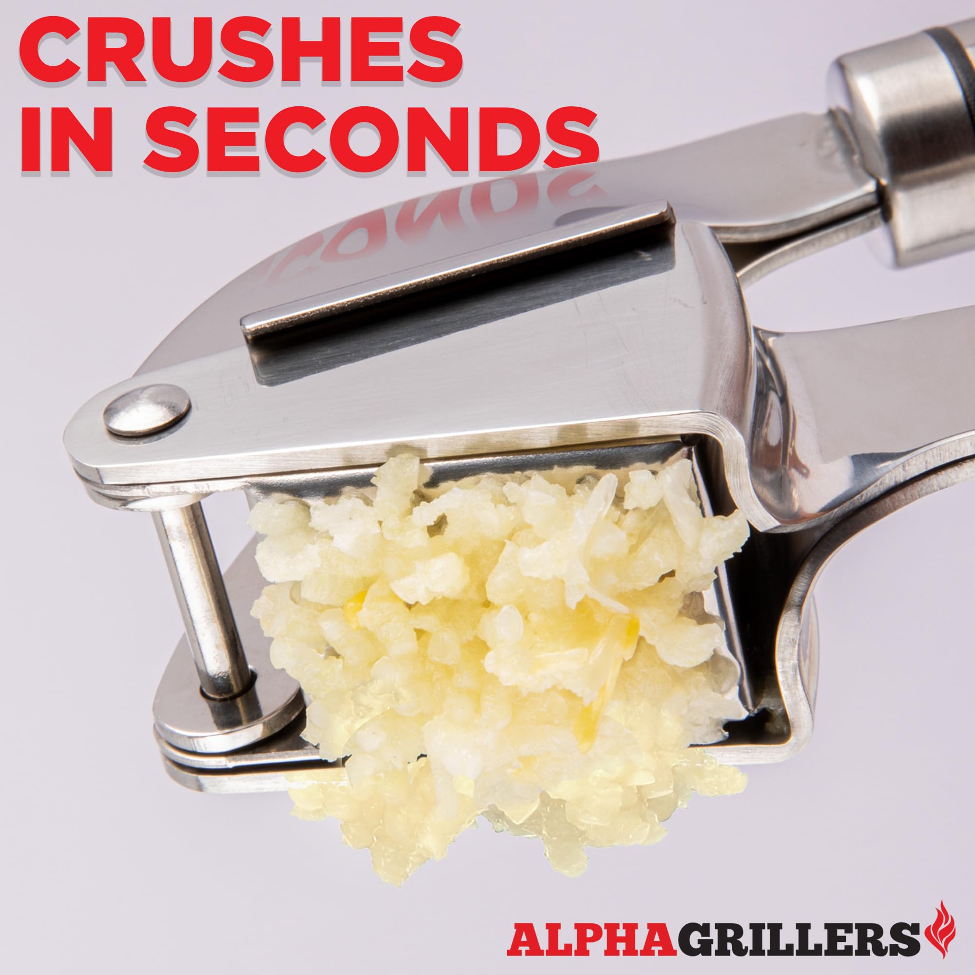 Professional Garlic Crusher - Dishwasher Safe Garlic Press Stainless Steel - Garlic Mincer With Silicone Garlic Peeler - Kitchen