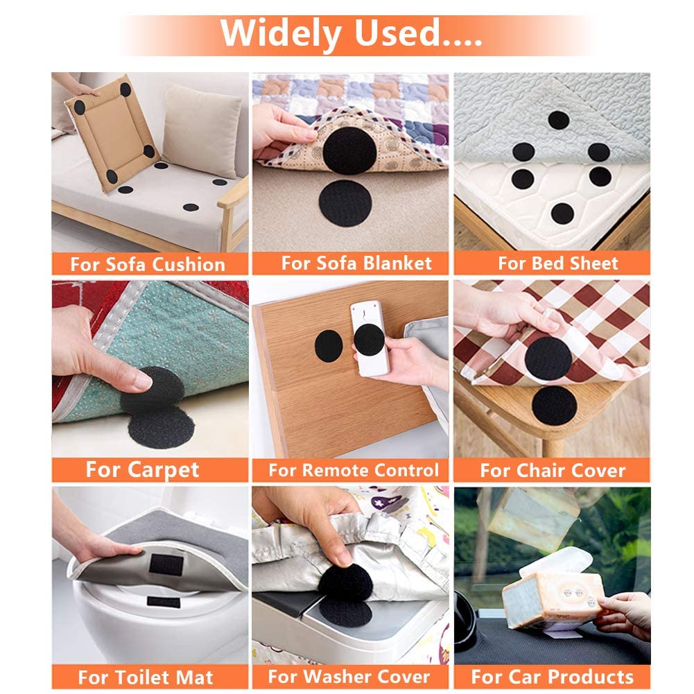 Prostuff.In Plastic 10Pcs Reusable Rug Grippers Sofa Cushion Fasteners, Washable Rug Pads Carpet Stickers, Fixed Rug Pads Non-Sl