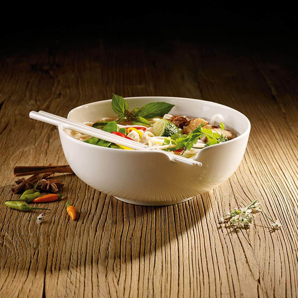 Soup Passion Asia Bowl By Villeroy & Boch - Premium Porcelain - Made In Germany - Dishwasher And Microwave Safe - 8 Inches, 43.7