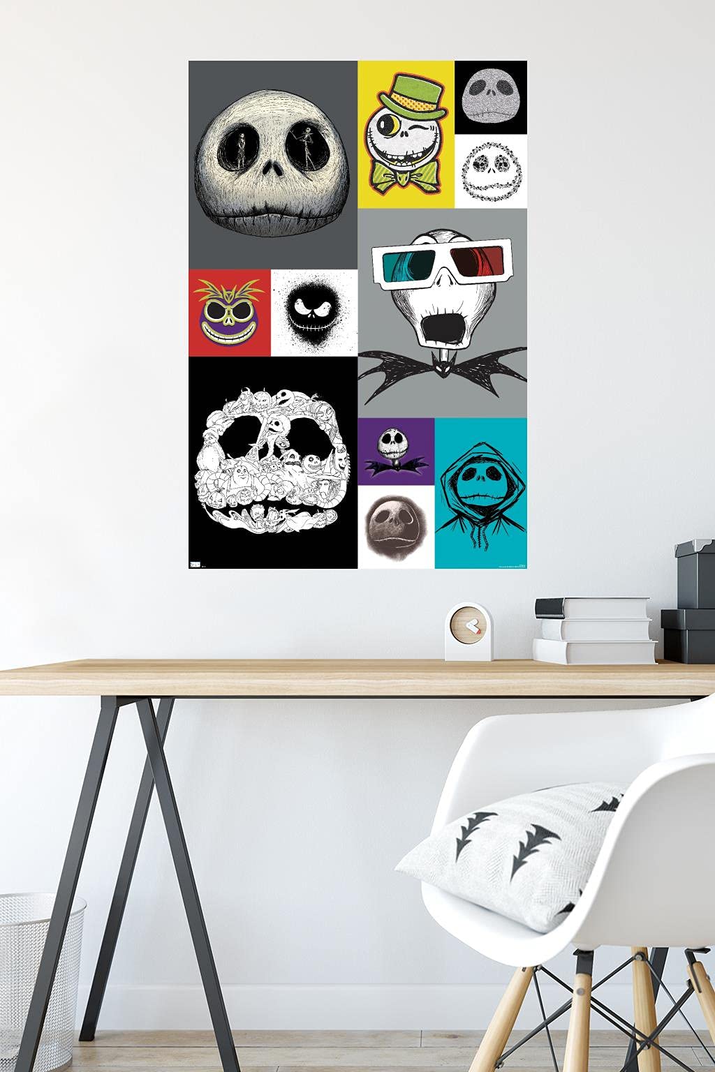 Trends International Disney Tim Burton'S The Nightmare Before Christmas - Jack Grid Wall Poster, 22.37'' X 34.00'', Unframed Ver