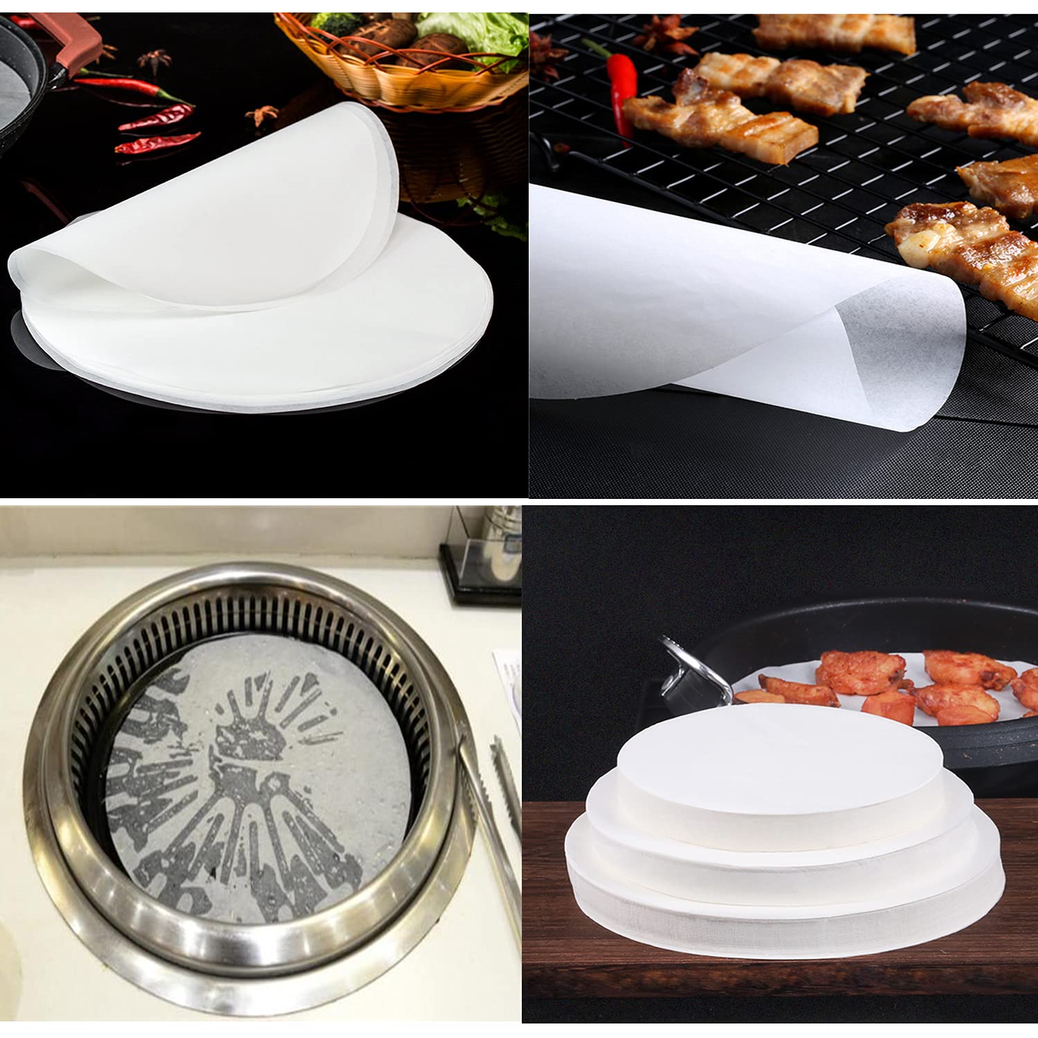 Transun Moo 200 Pcs 8 Inches Parchment Rounds Precut Parchment Circles Baking Paper Liners For Oven, Pans, Air Fryer