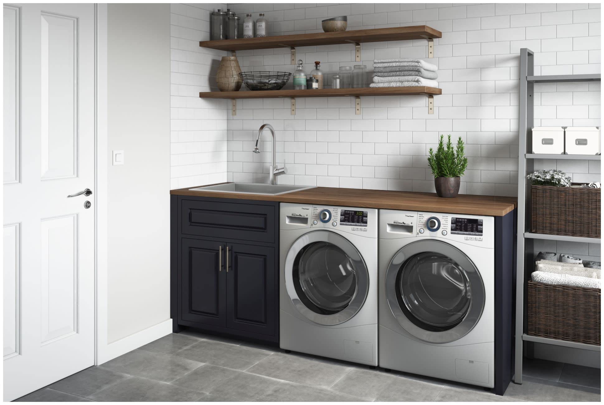Ruvati Drop-In Topmount Laundry Utility Sink 25 X 22 X 12 Inch Deep 16 Gauge Stainless Steel - Rvu6010