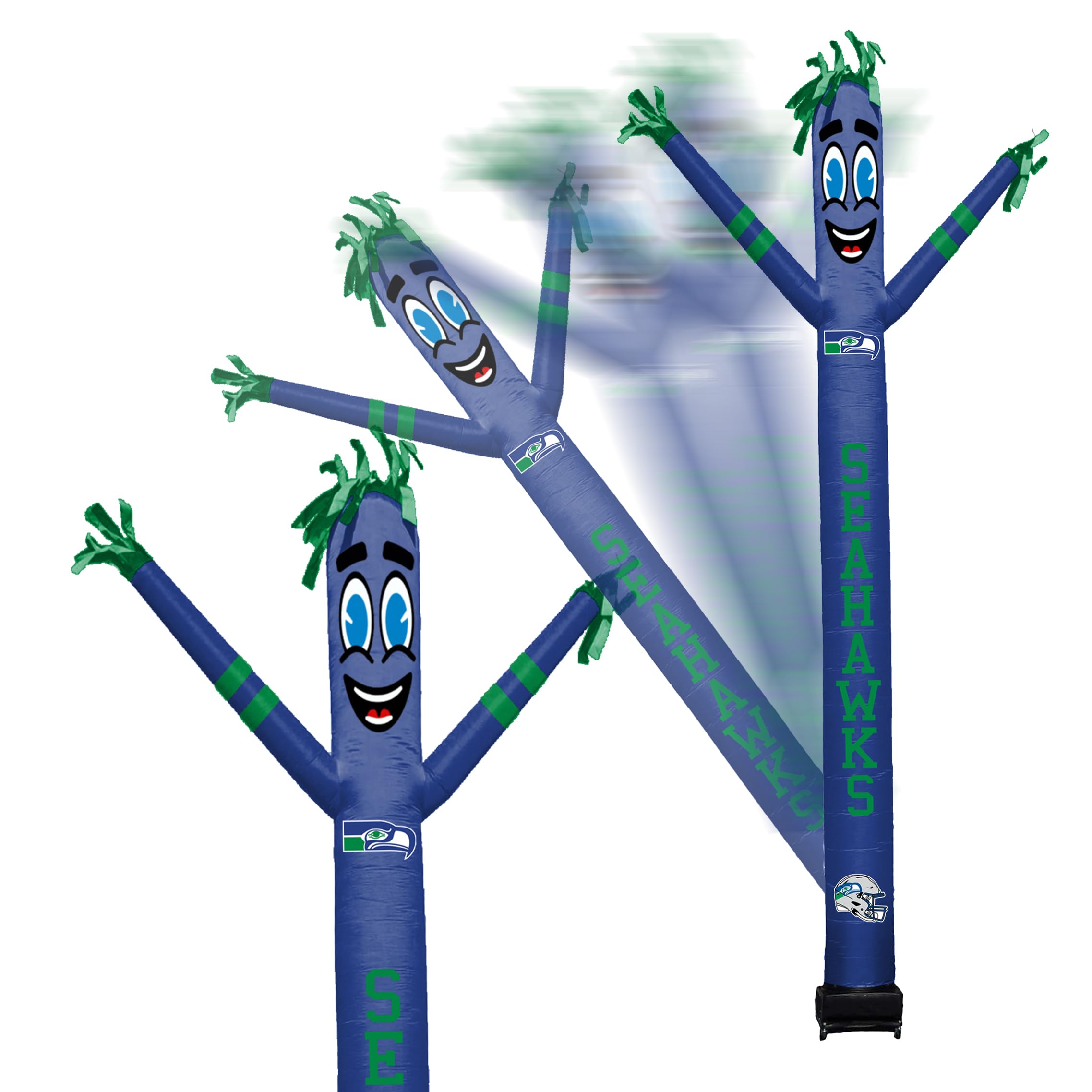 Sporticulture NFL Seattle Seahawks Inflatable Crazy Sports Fan-Retro with LED Lights & Built-in Blower Air Wacky Dancers Balloon