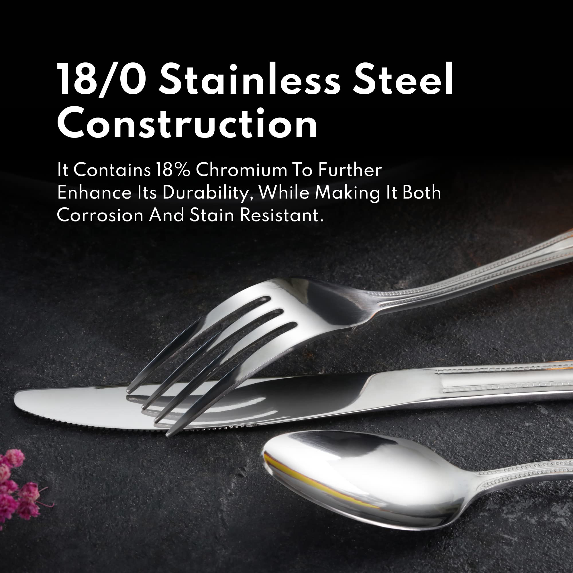 New Star Foodservice 58741 Rose Pattern, 18/0 Stainless Steel, Bouillon Spoon, 6.1-Inch, Set Of 12