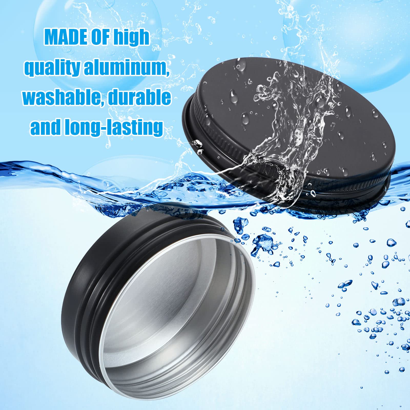 Patelai 100 Pcs Metal Tins 0.5 Oz Screw Top Round Tin Cans Aluminum Tin Jar Lip Balm Tin Containers Bottle Empty Travel Cosmetic
