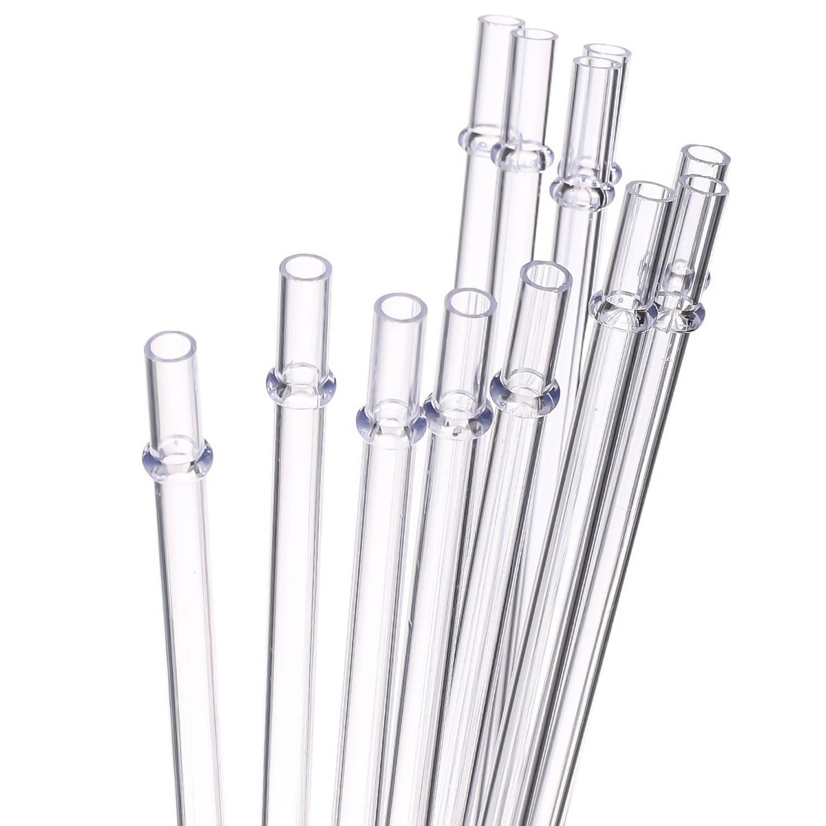 Dakoufish 11 Inch Clear Reusable Thick Plastic Drinking Straws Extra Long For 24Oz & 40Oz Mason Jar Tumblers,Set Of 12 Pcs Straw