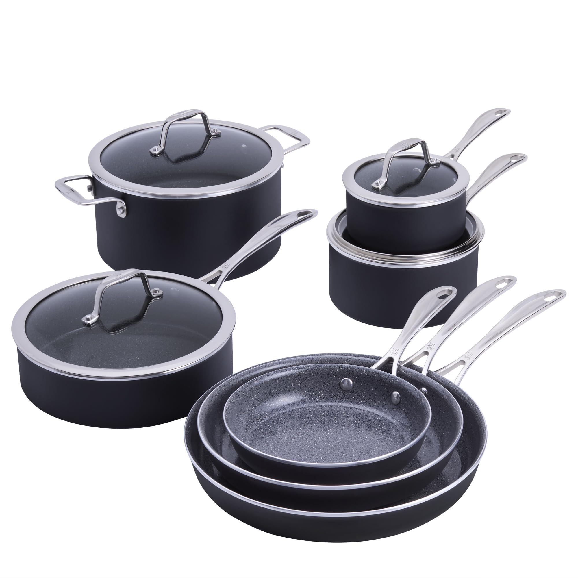 Henckels Capri Ceramic 11pc Aluminum Ceramic Nonstick Cookware Set
