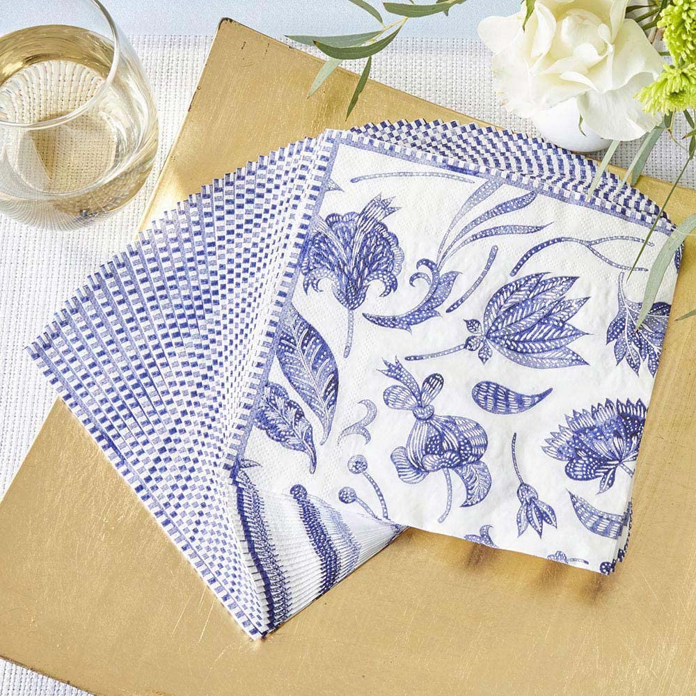 Kate Aspen Decorative 2 Ply Paper Napkins - Set Of 60 - 6.5 Inch Durable Disposable Serveware, Easy Cleanup For Birthday, Weddin