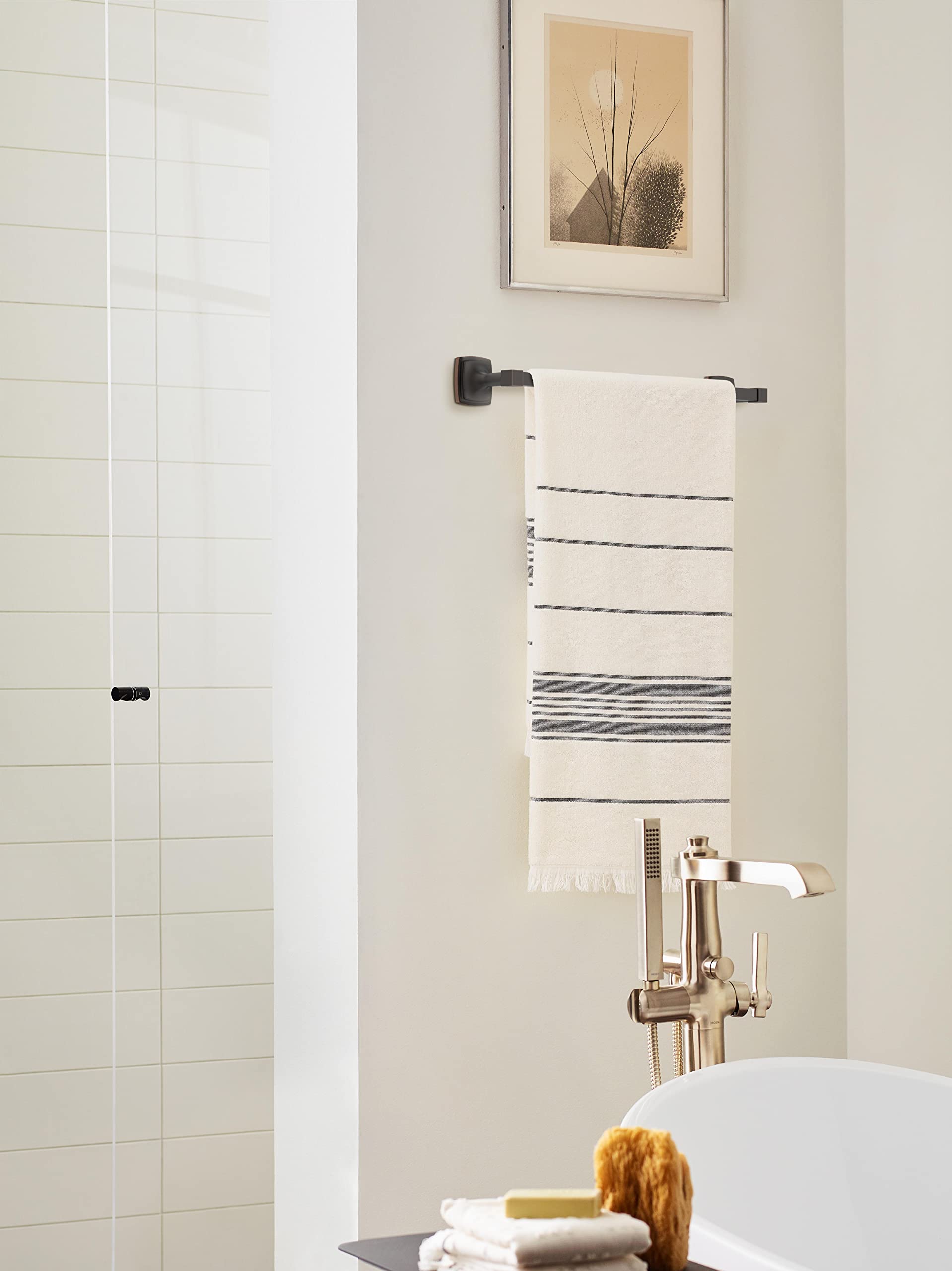 Amerock Bh36093Orb | Oil Rubbed Bronze Towel Bar | 18 In (457 Mm) Towel Rack | Stature | Bathroom Towel Holder | Bathroom Hardwa