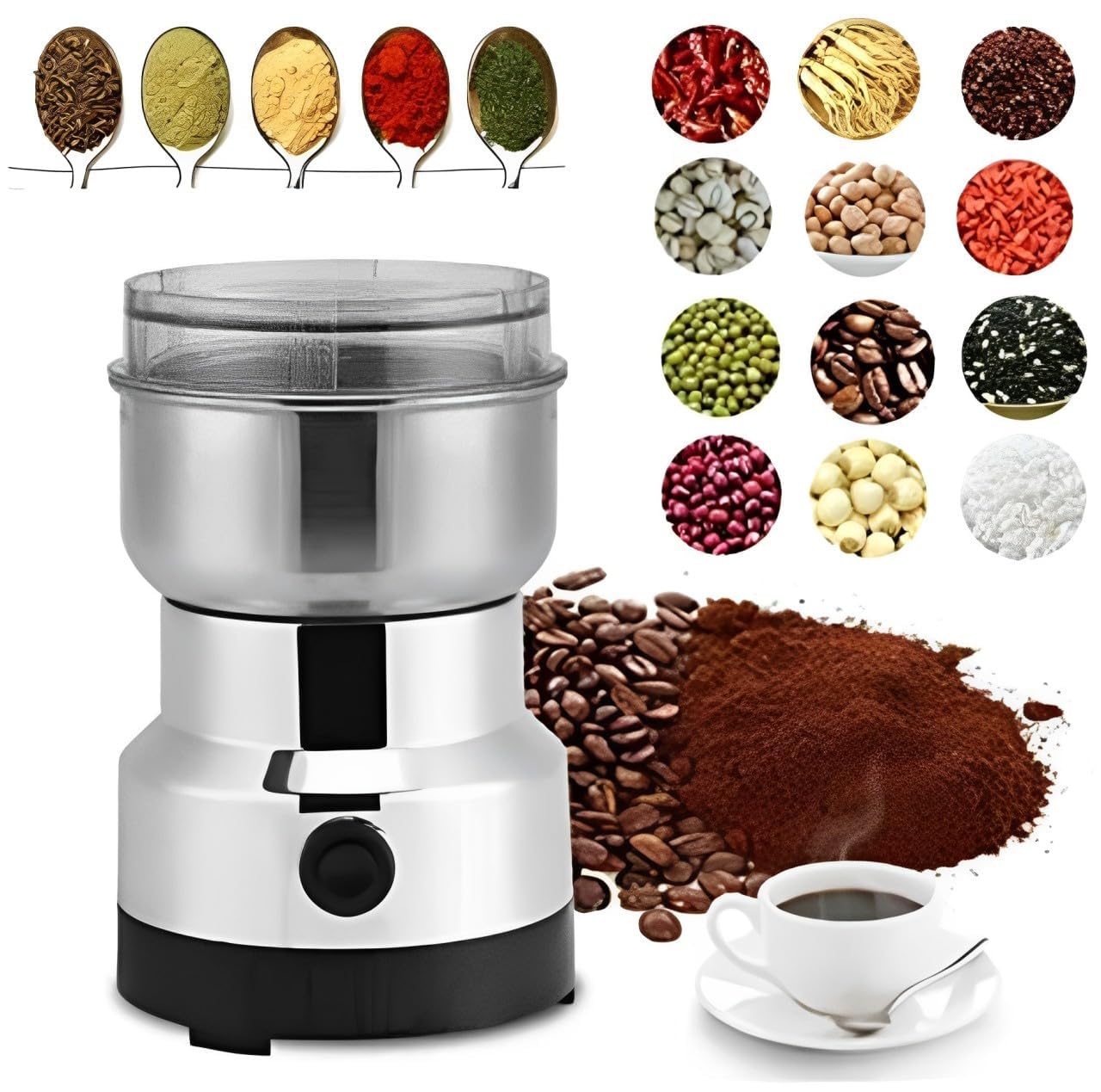 Soumen Tradings Stainless Steel Nima Mixer Grinder | Multifunctional Electric Mini Blender For Baby Food Coffee Beans Chutney Ma