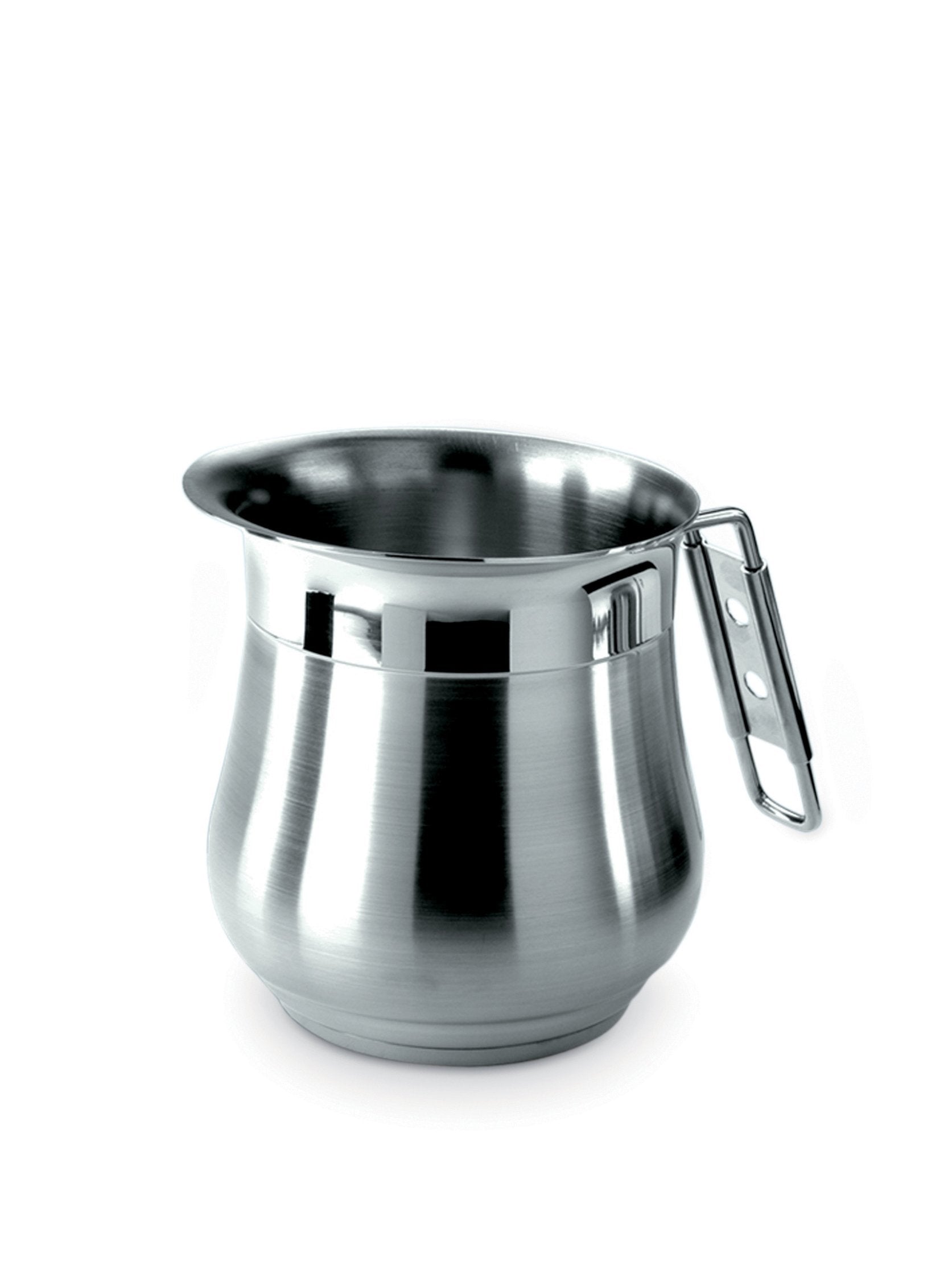 Barazzoni Tummy, Milk Pan, 18/10 Stainless Steel with Sandwich Base Suitable For Induction Cookers Diameter 12 cm, made in Italy