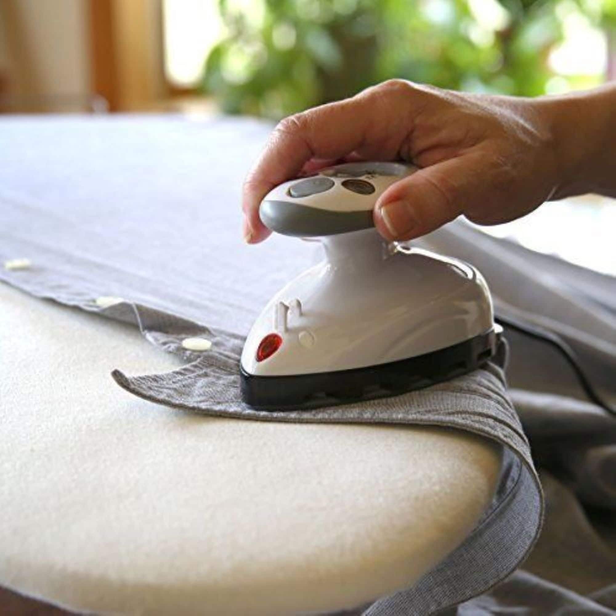 Ivation Small Mini Iron - Dual Voltage Compact Design, Great For Travel - Non-Stick Ceramic Soleplate - Dry Or Steam Ironing - E