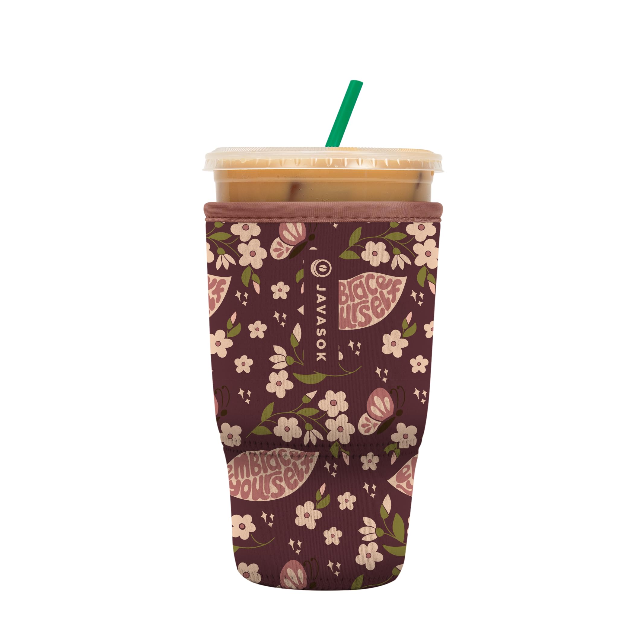 Sok It Java Sok Iced Coffee & Cold Soda Insulated Neoprene Cup Sleeve (Self Love, Large: 30-32oz)