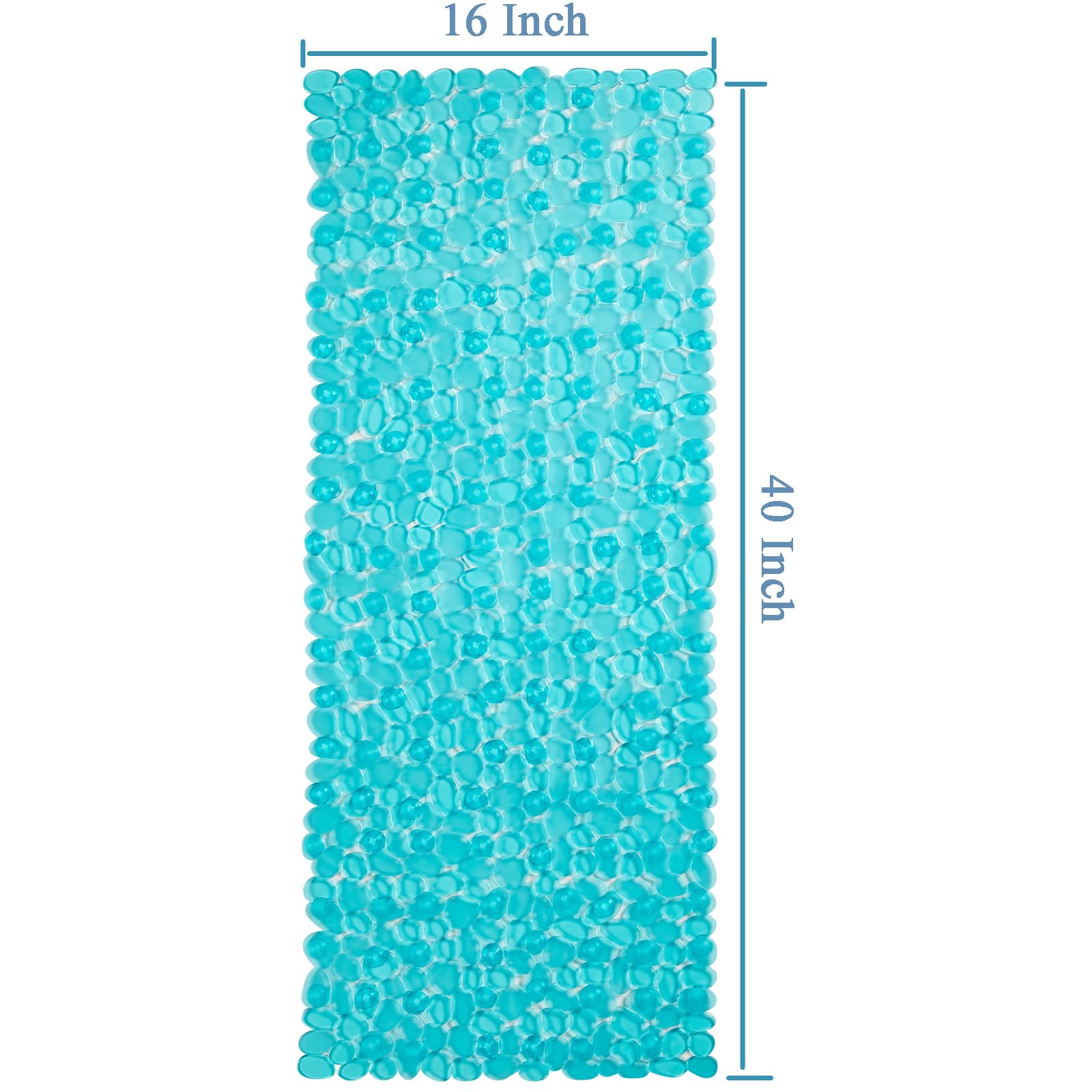 Webos Bath Shower Mat Non Slip: Extra Large Pebble Bathtub Mat For Kids, Elderly, Anti Slip Shower Matt With Drain Holes Suction