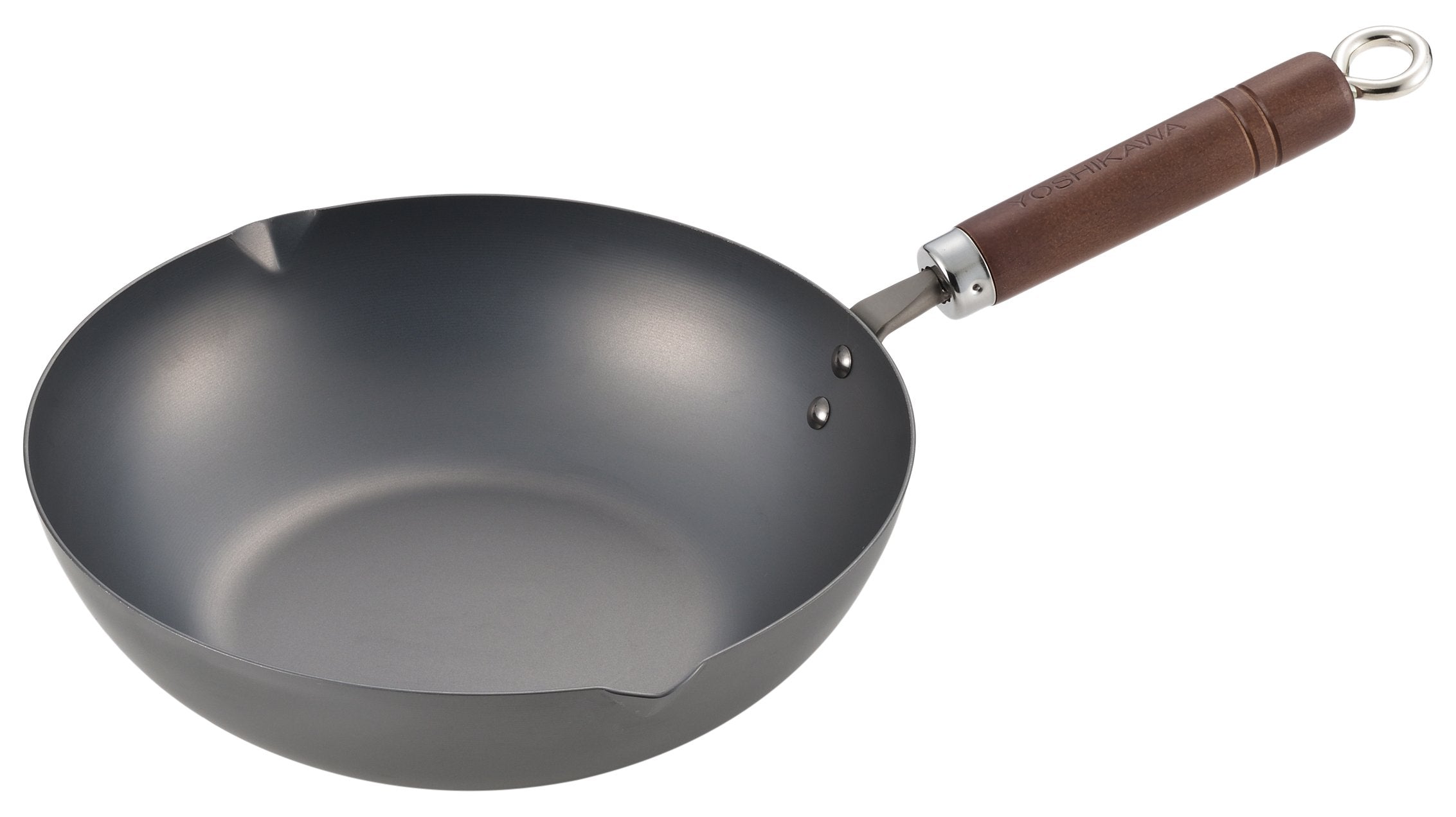 Yoshikawa Black Steel Fry Pan, 9